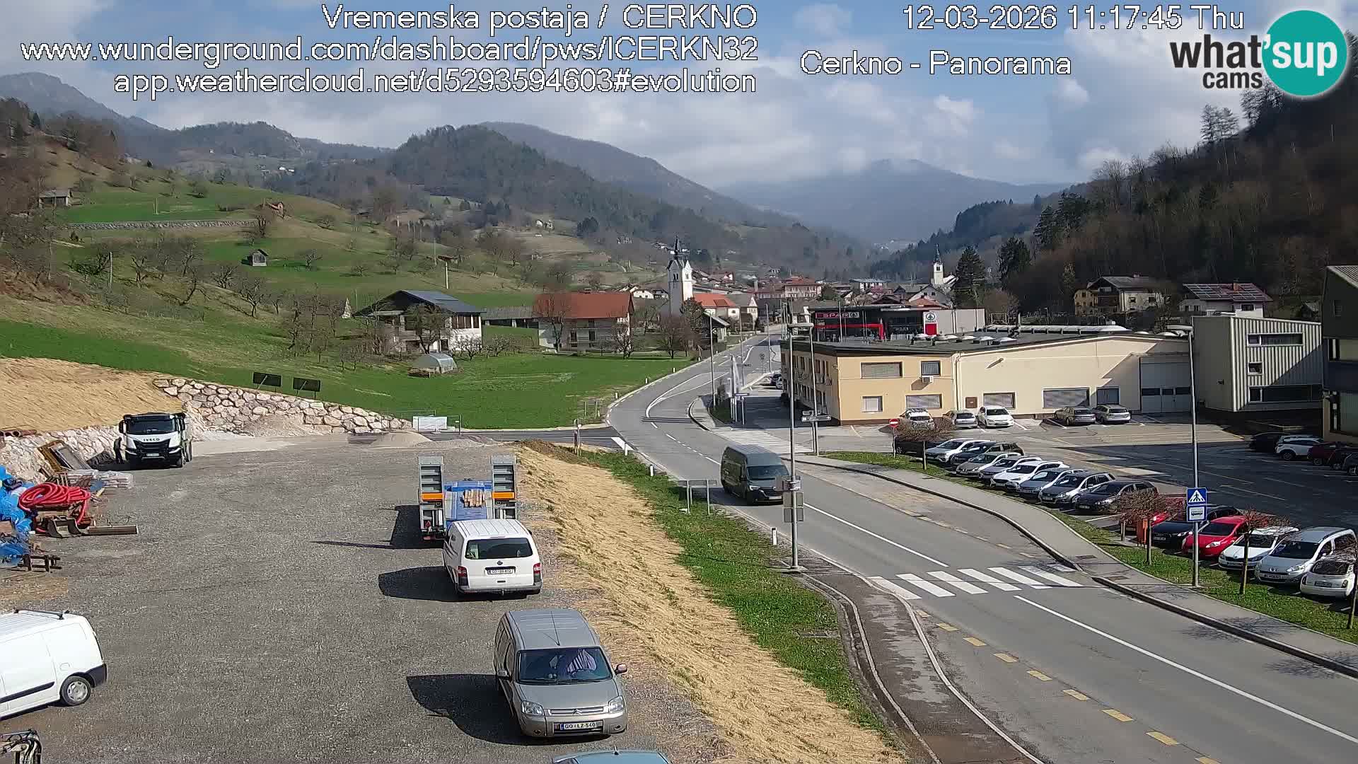 Cerkno city entrance Live Webcam
