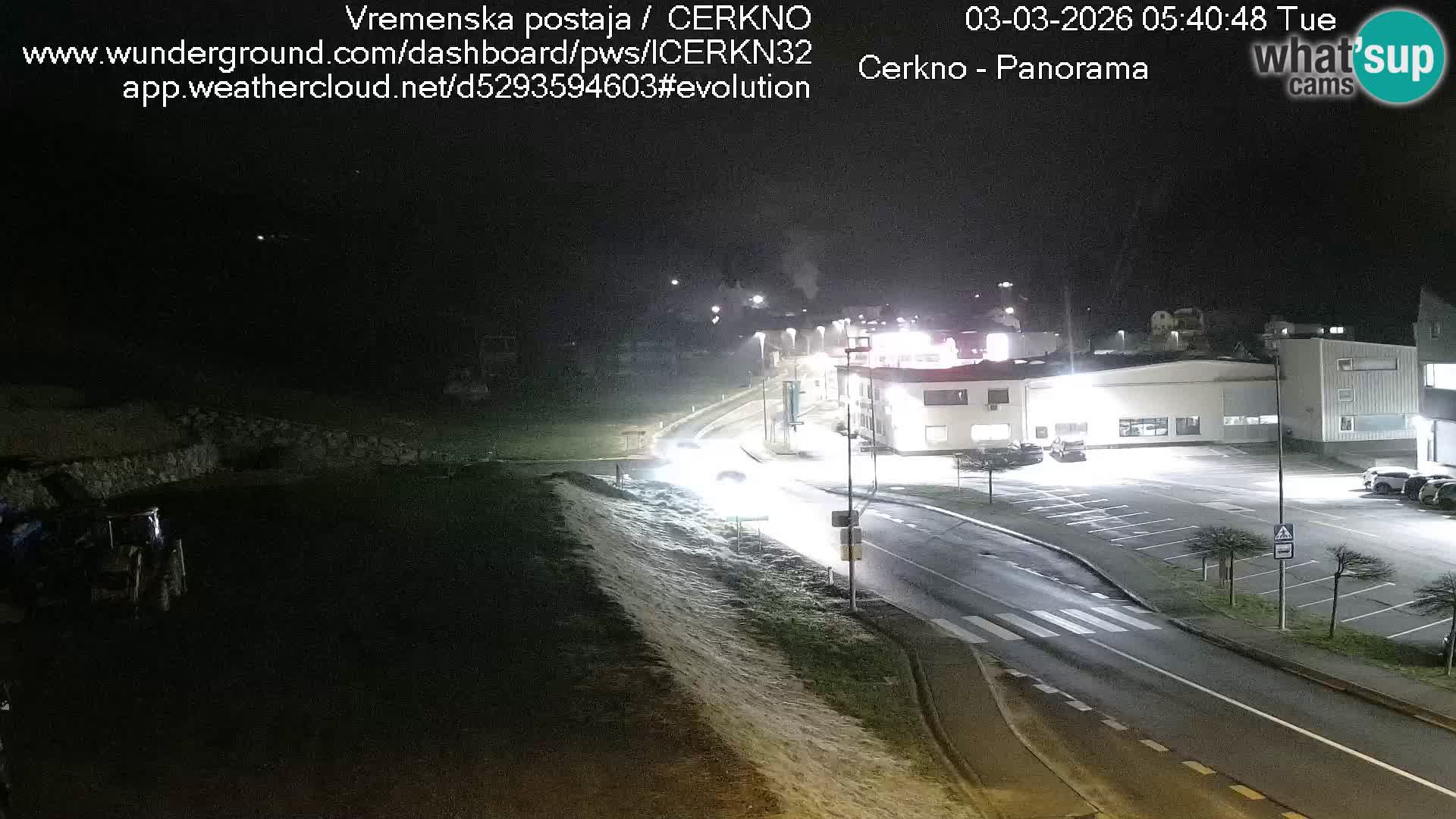 Cerkno city entrance Live Webcam