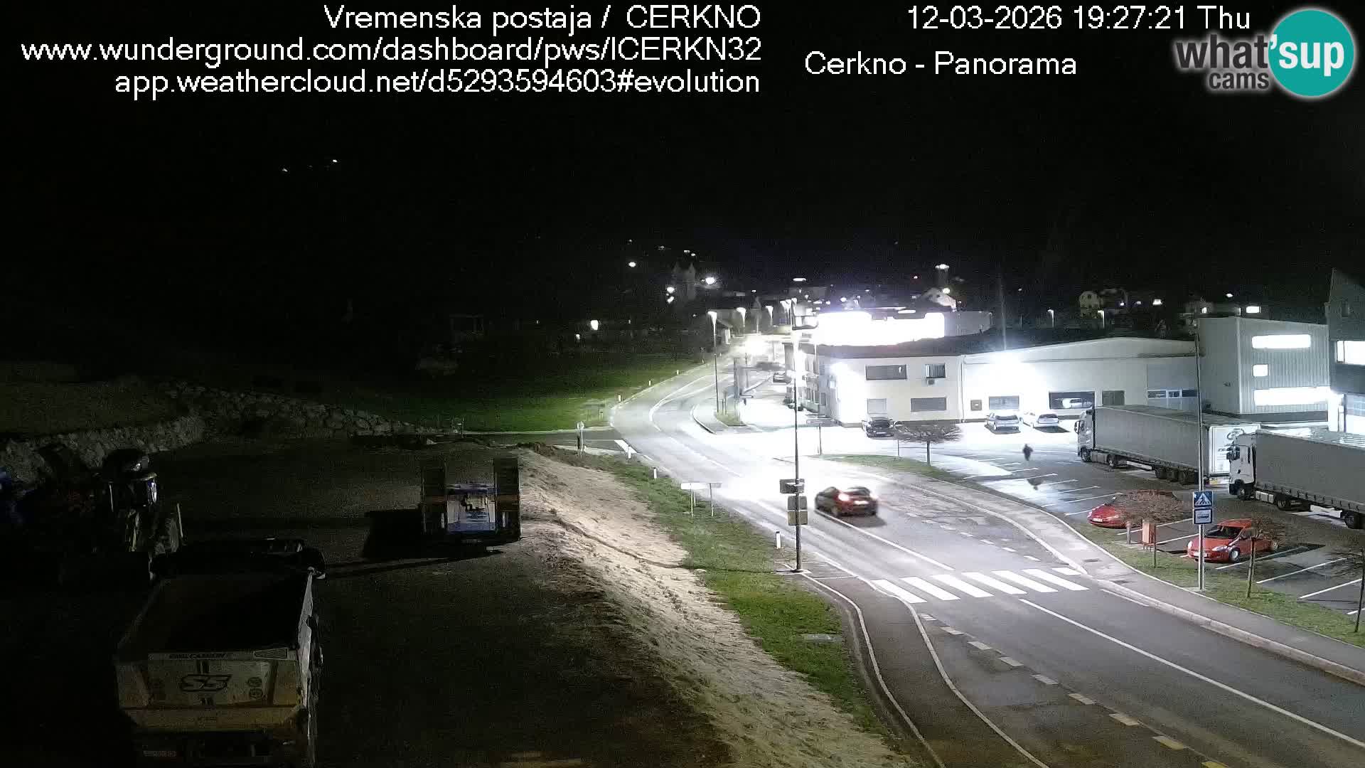 Cerkno city entrance Live Webcam