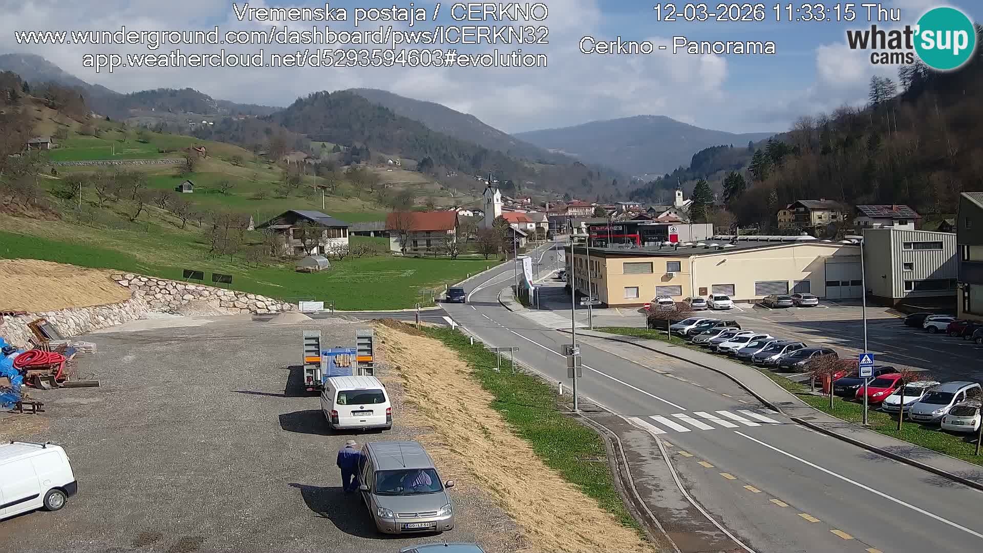 Cerkno entrada a la ciudad Webcam en vivo