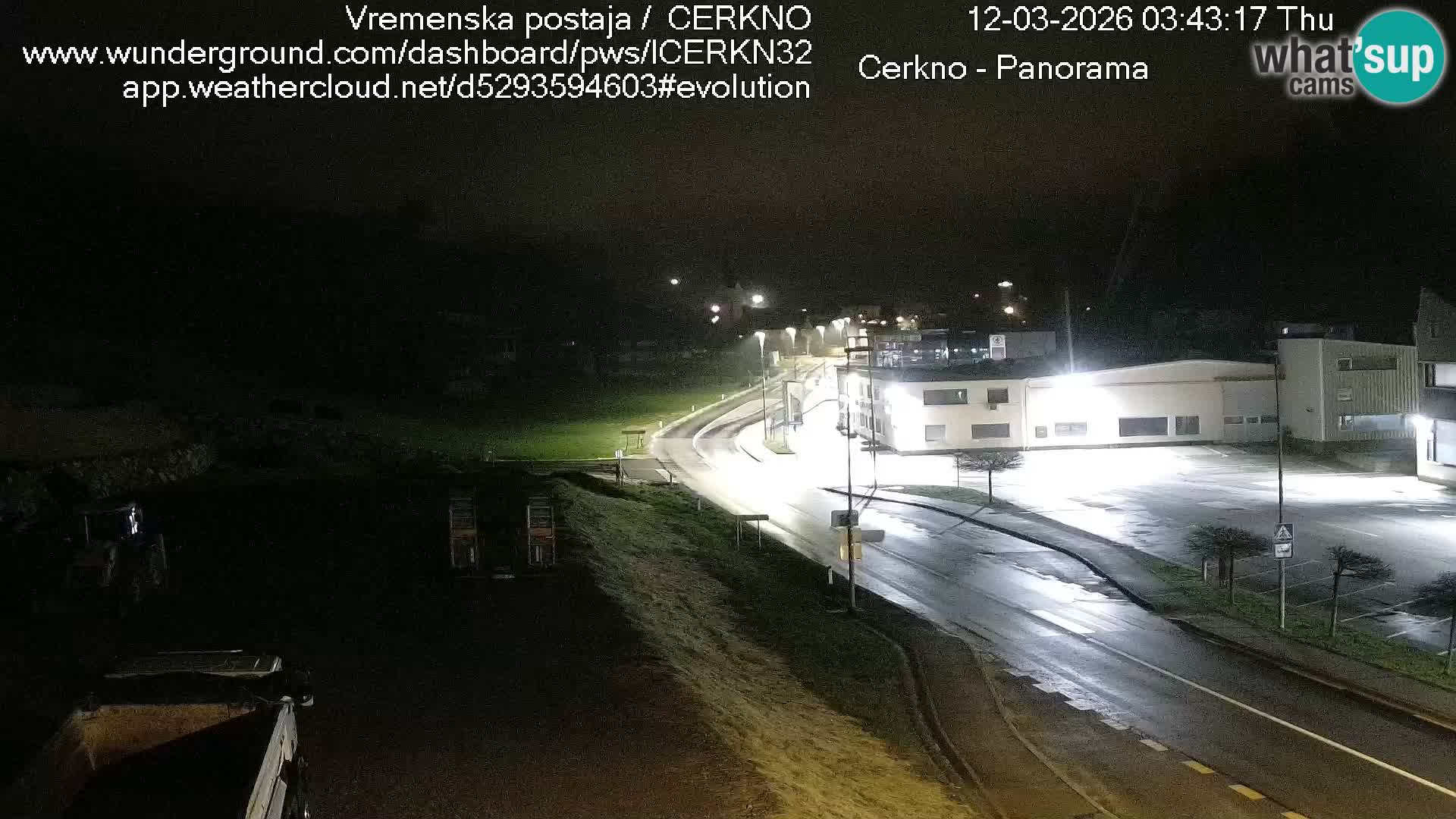 Cerkno city entrance Live Webcam