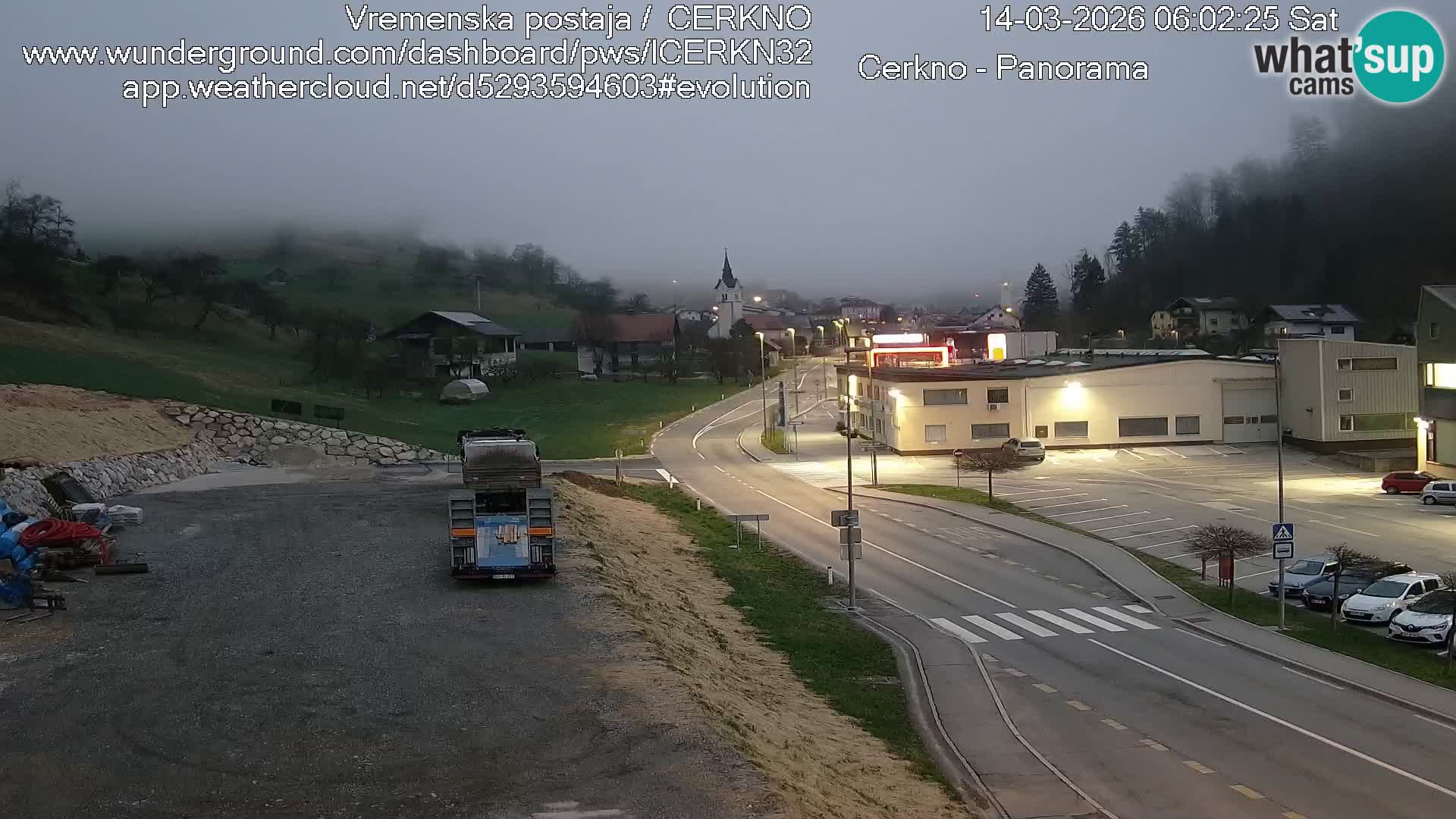 Cerkno city entrance Live Webcam