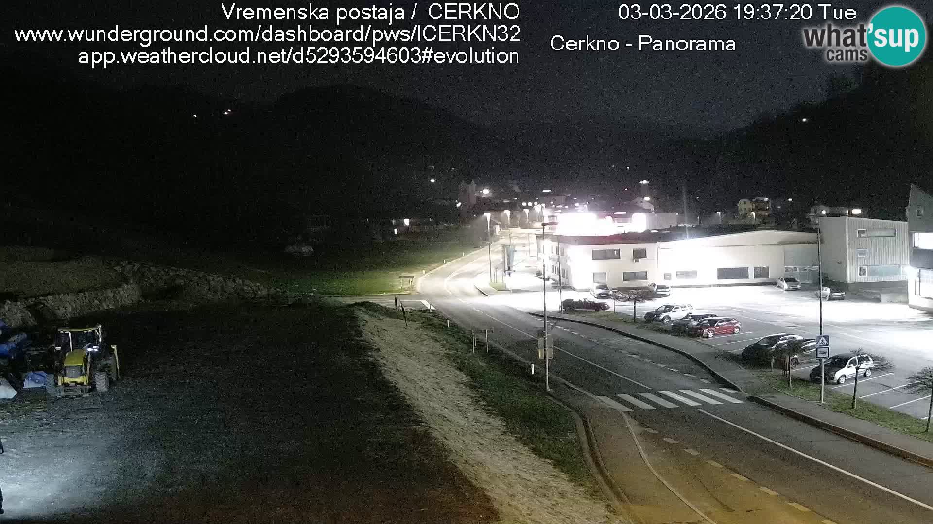 Webcam en direct – Entrée de la ville de Cerkno