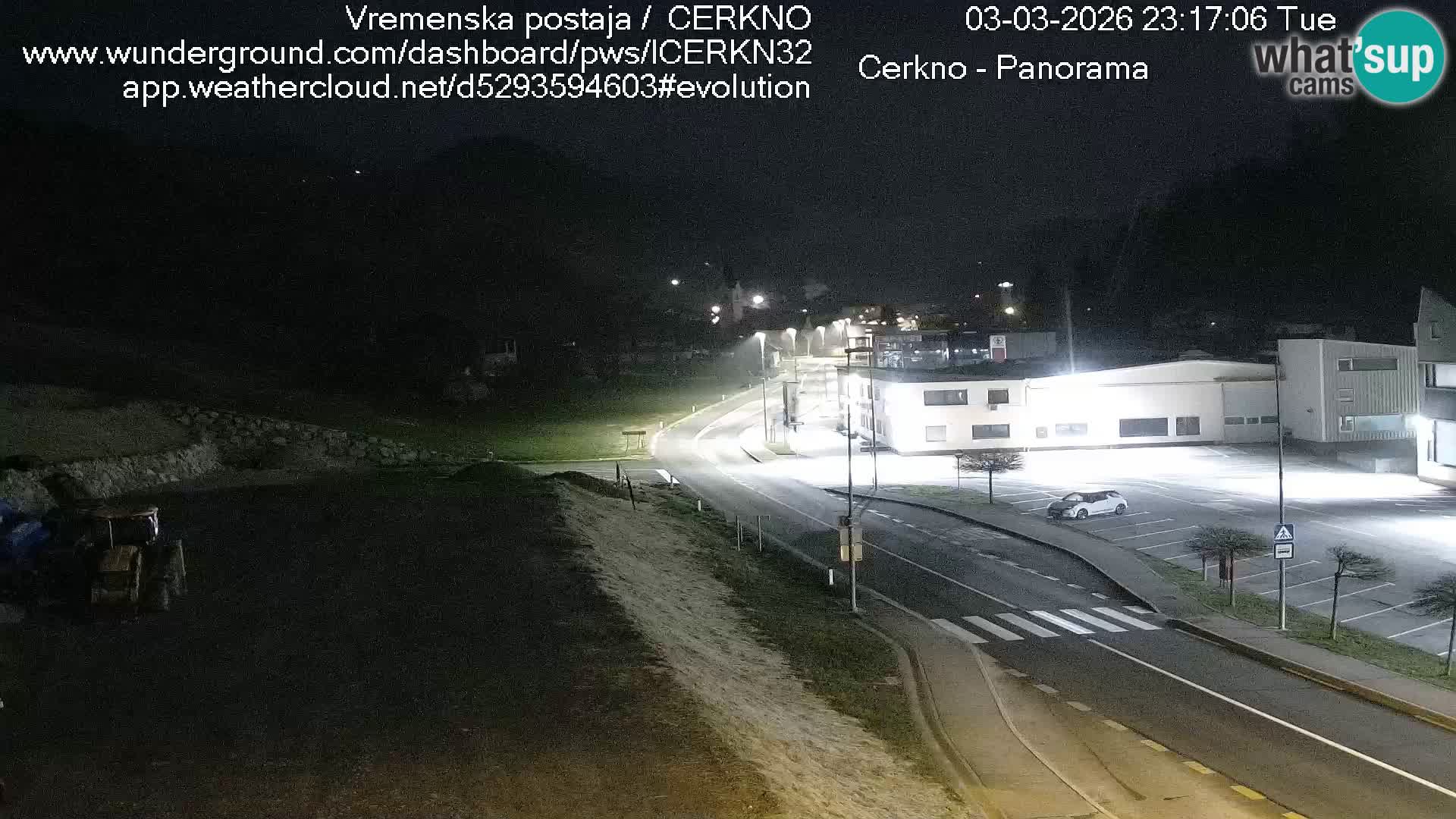 Cerkno city entrance Live Webcam