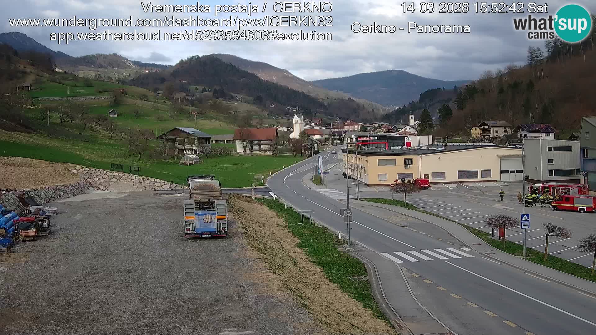 Cerkno entrada a la ciudad Webcam en vivo