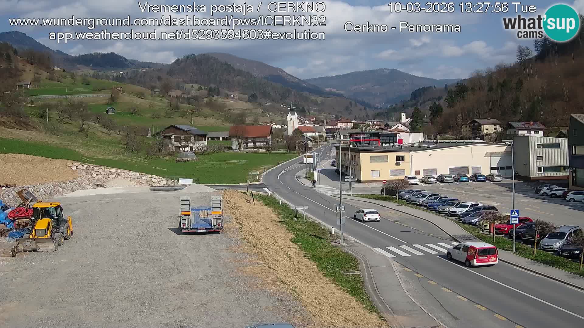 Cerkno entrada a la ciudad Webcam en vivo