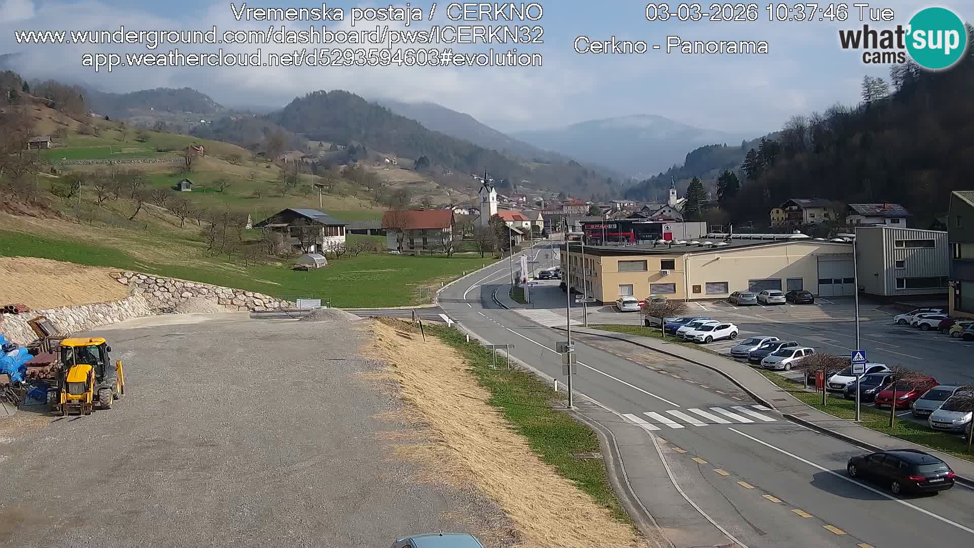Cerkno entrada a la ciudad Webcam en vivo