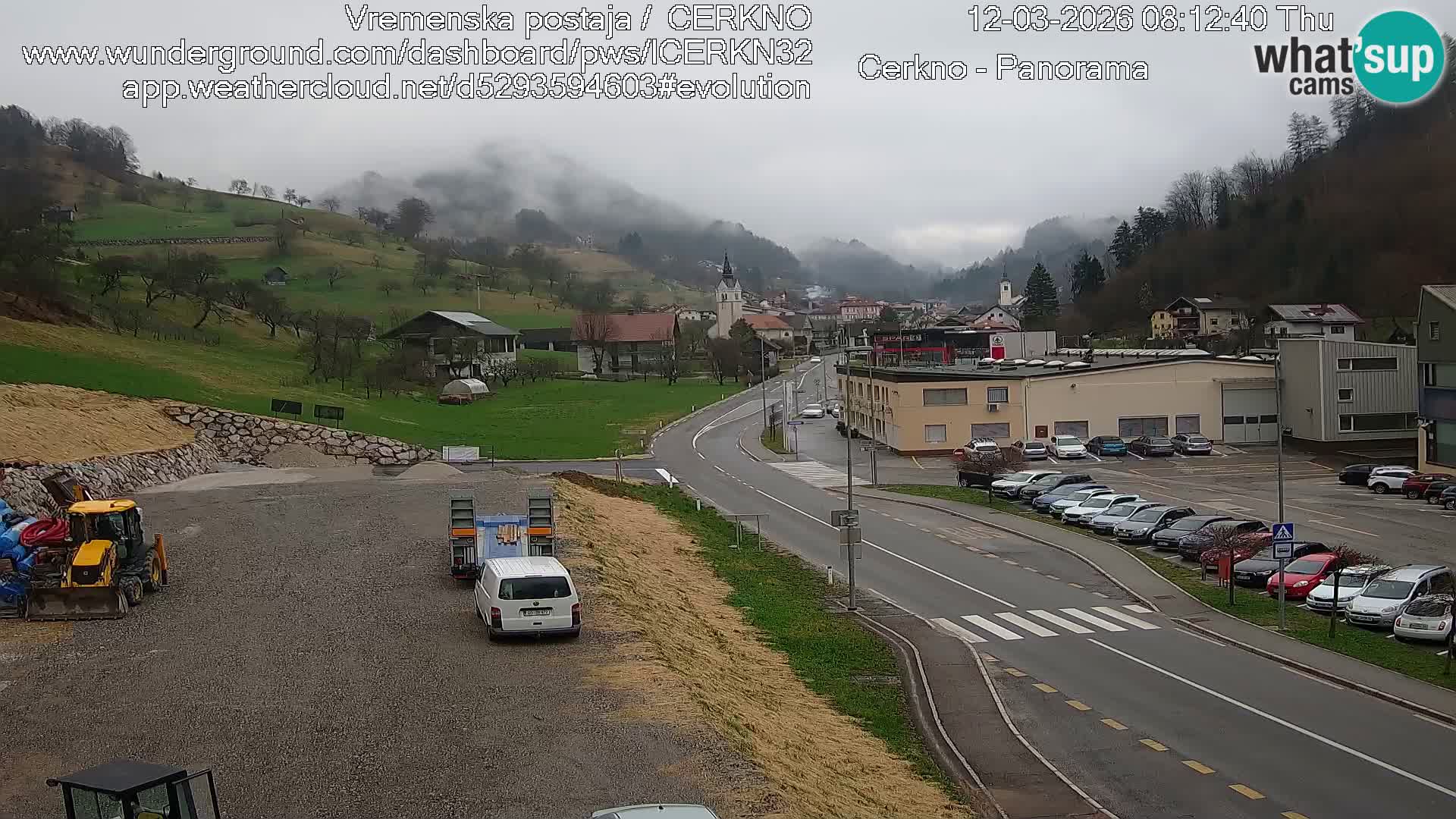 Cerkno entrada a la ciudad Webcam en vivo