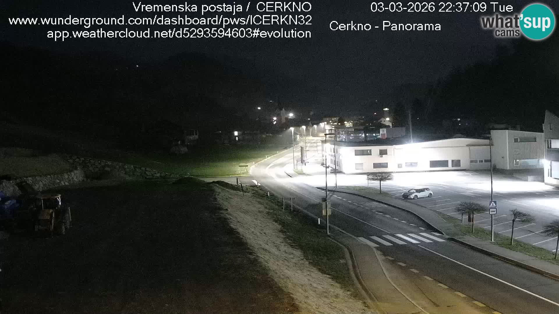 Cerkno city entrance Live Webcam