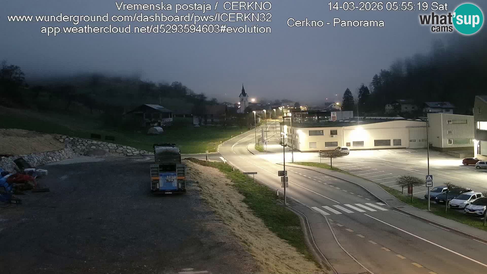 Cerkno city entrance Live Webcam