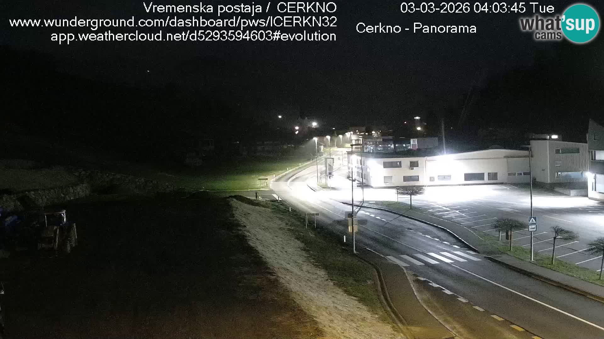 Cerkno entrada a la ciudad Webcam en vivo