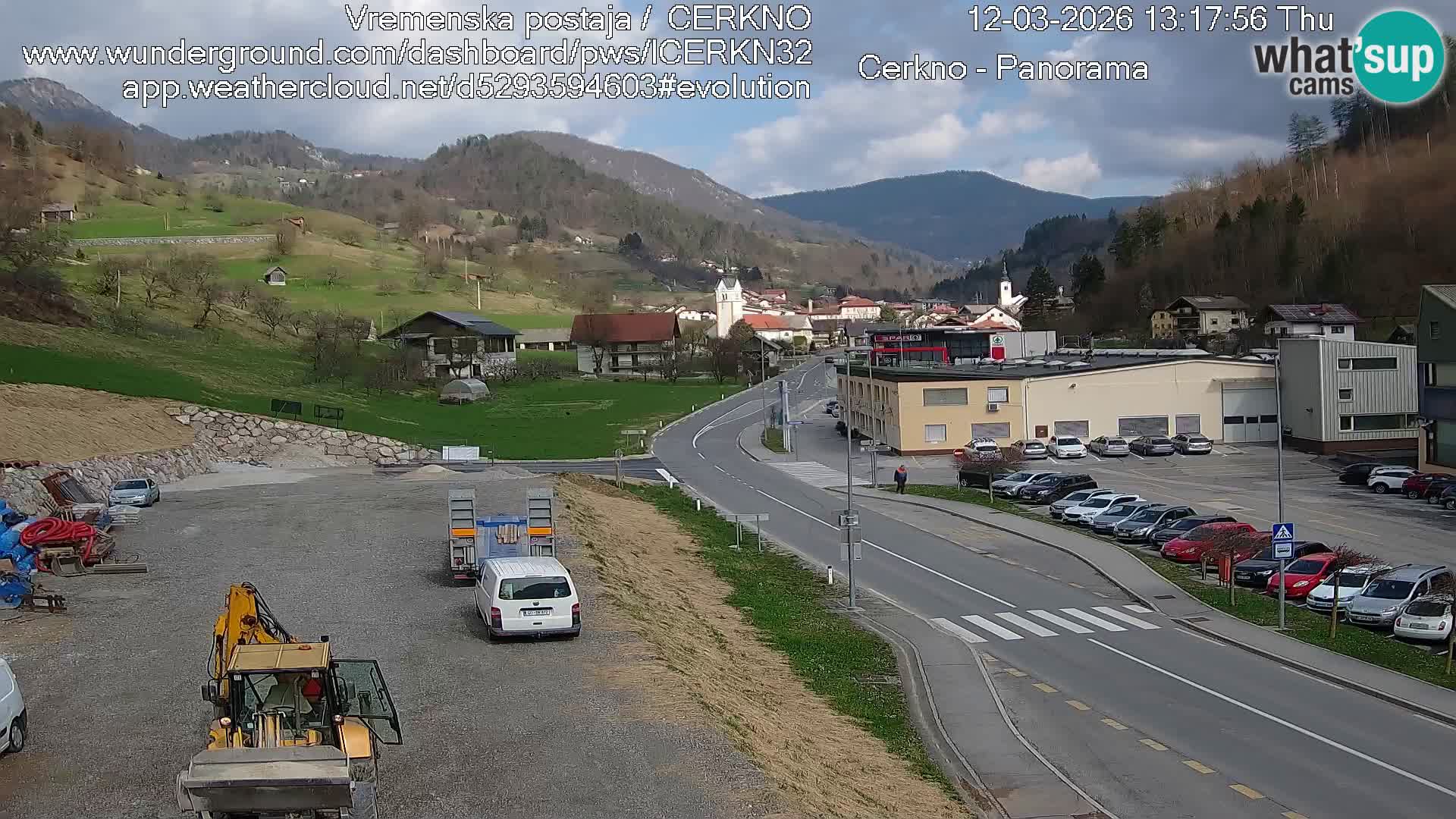 Cerkno entrada a la ciudad Webcam en vivo