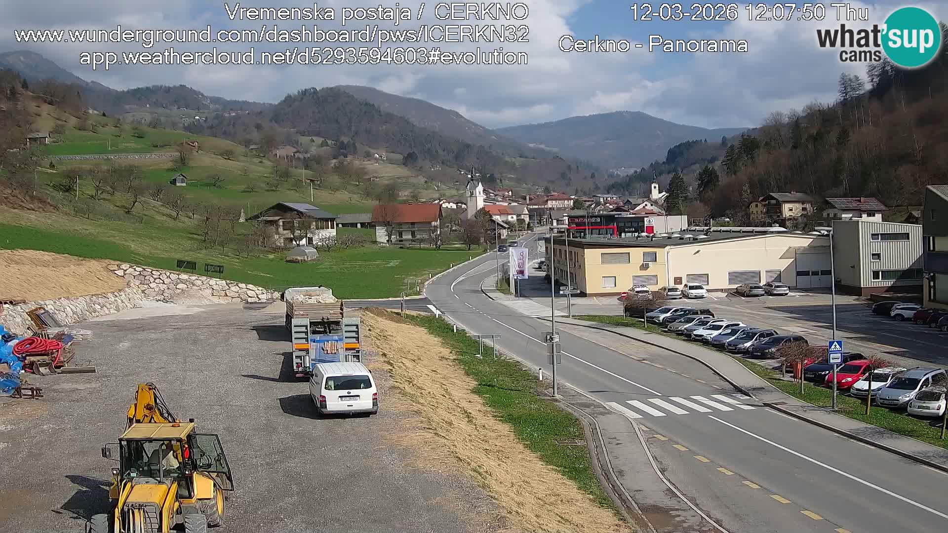 Cerkno city entrance Live Webcam
