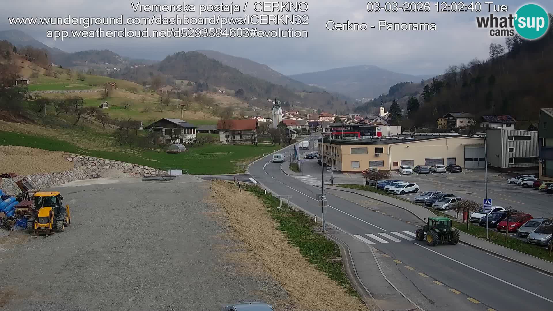 Cerkno entrada a la ciudad Webcam en vivo