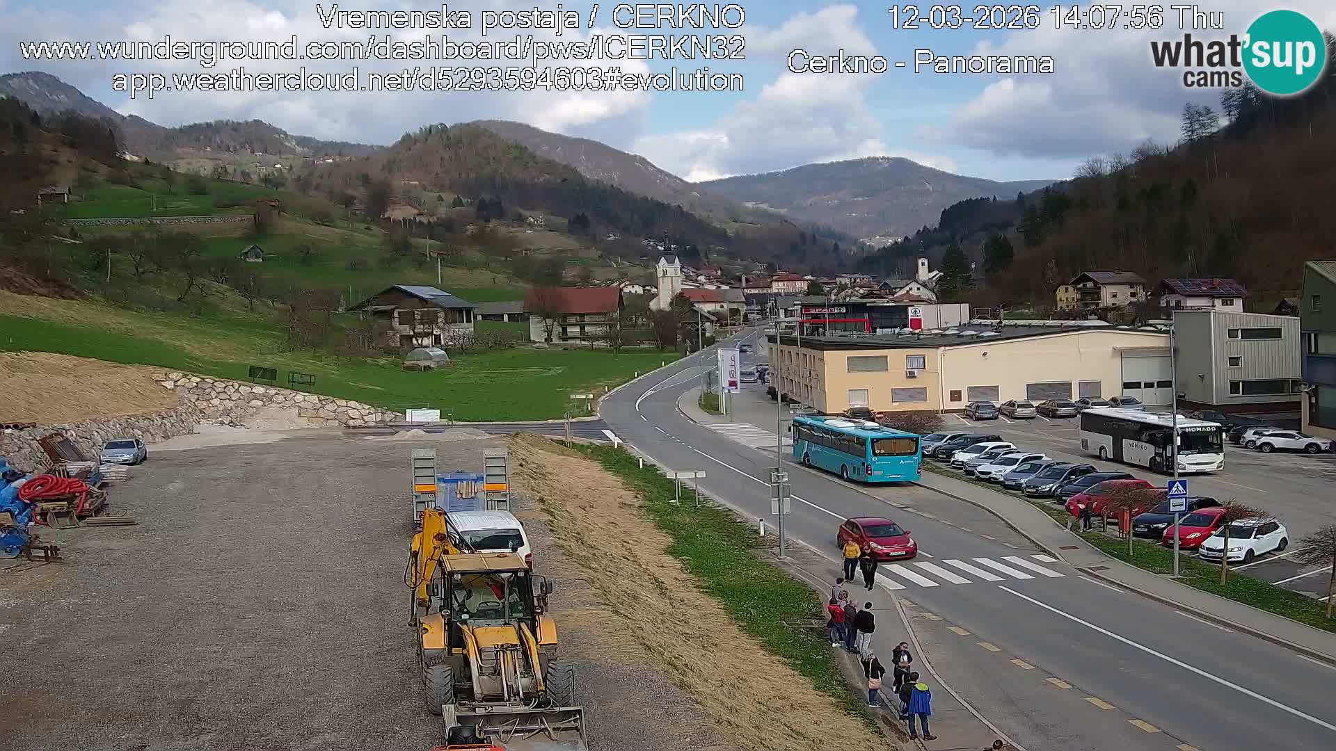 Cerkno entrada a la ciudad Webcam en vivo