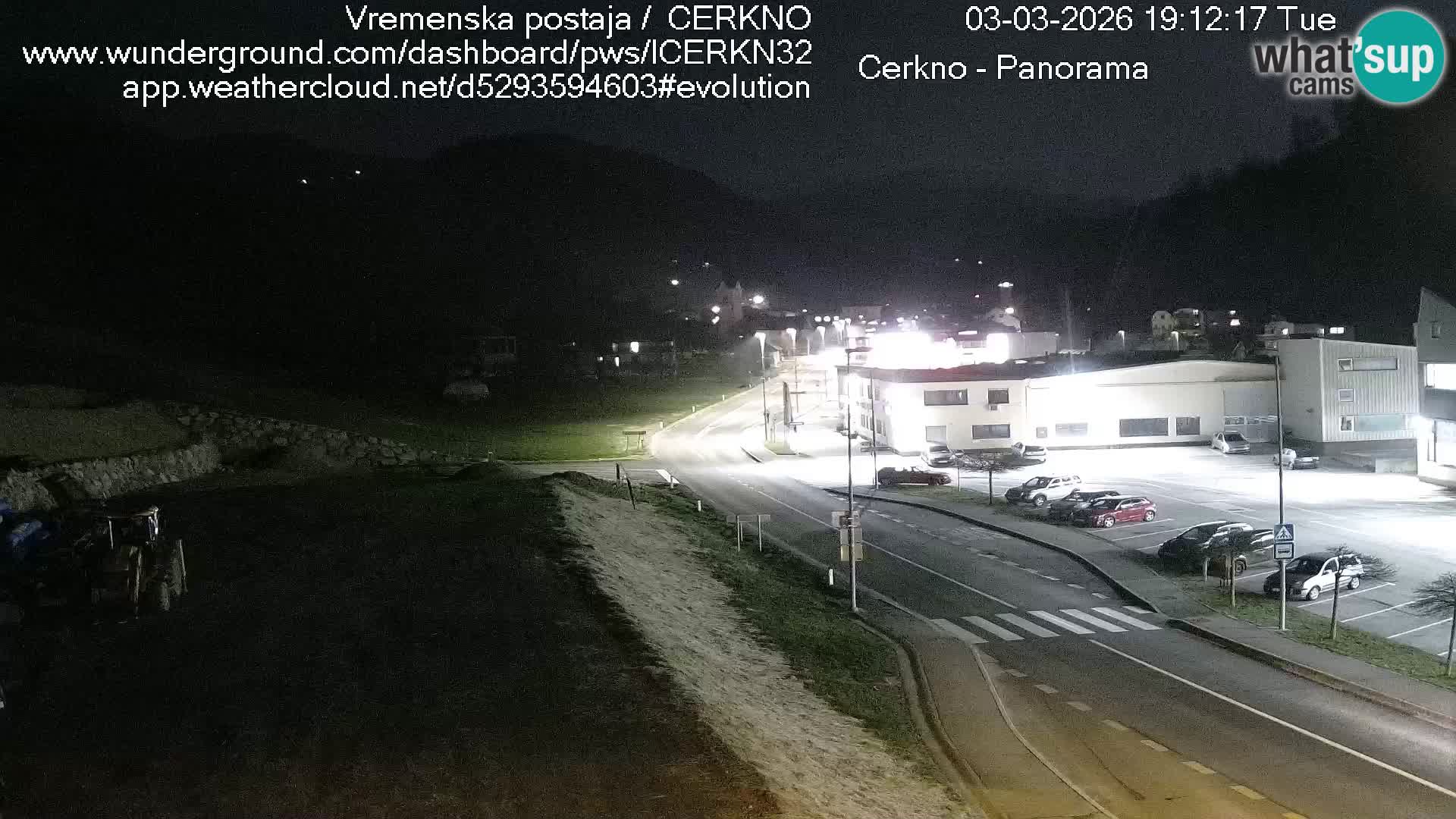 Webcam en direct – Entrée de la ville de Cerkno