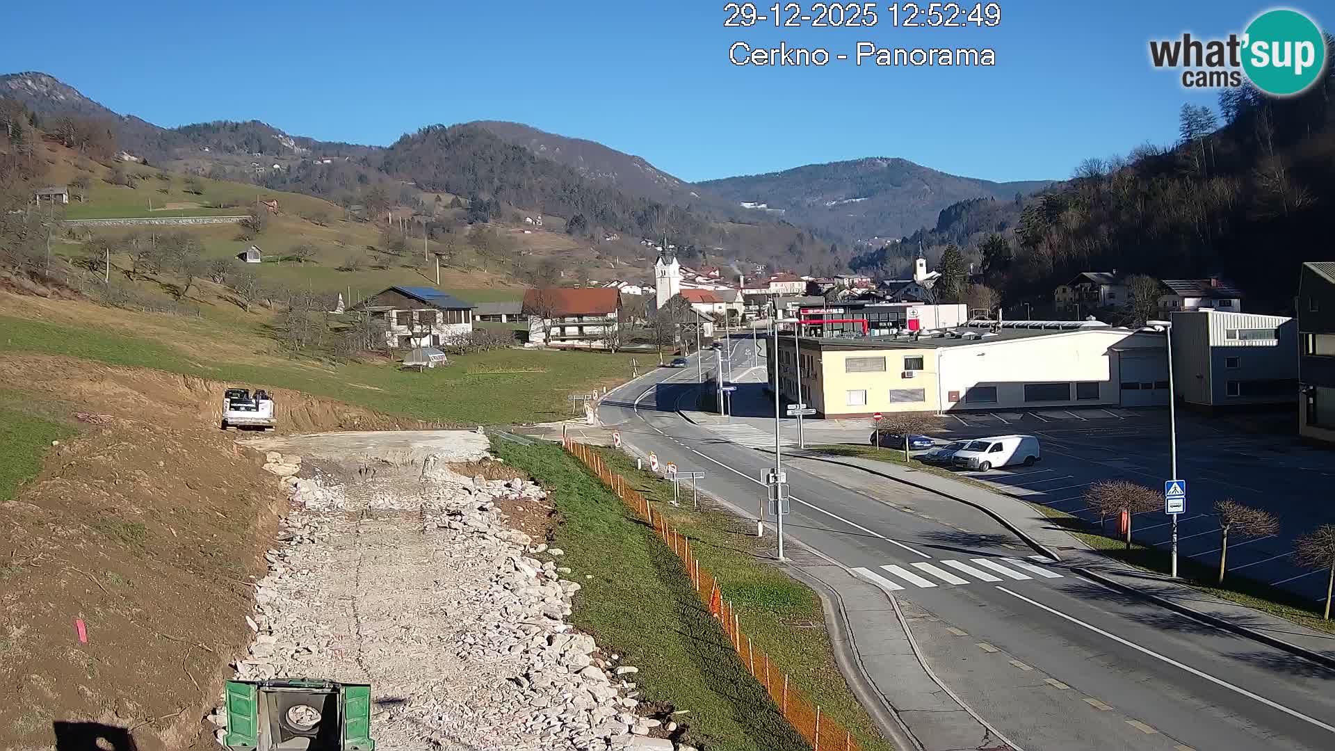 Cerkno city entrance Live Webcam