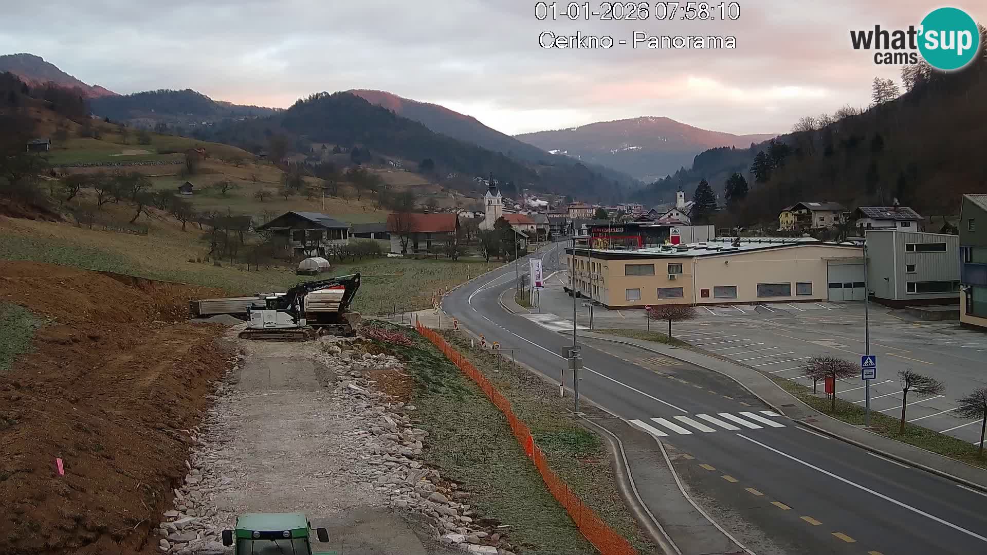 Cerkno entrada a la ciudad Webcam en vivo