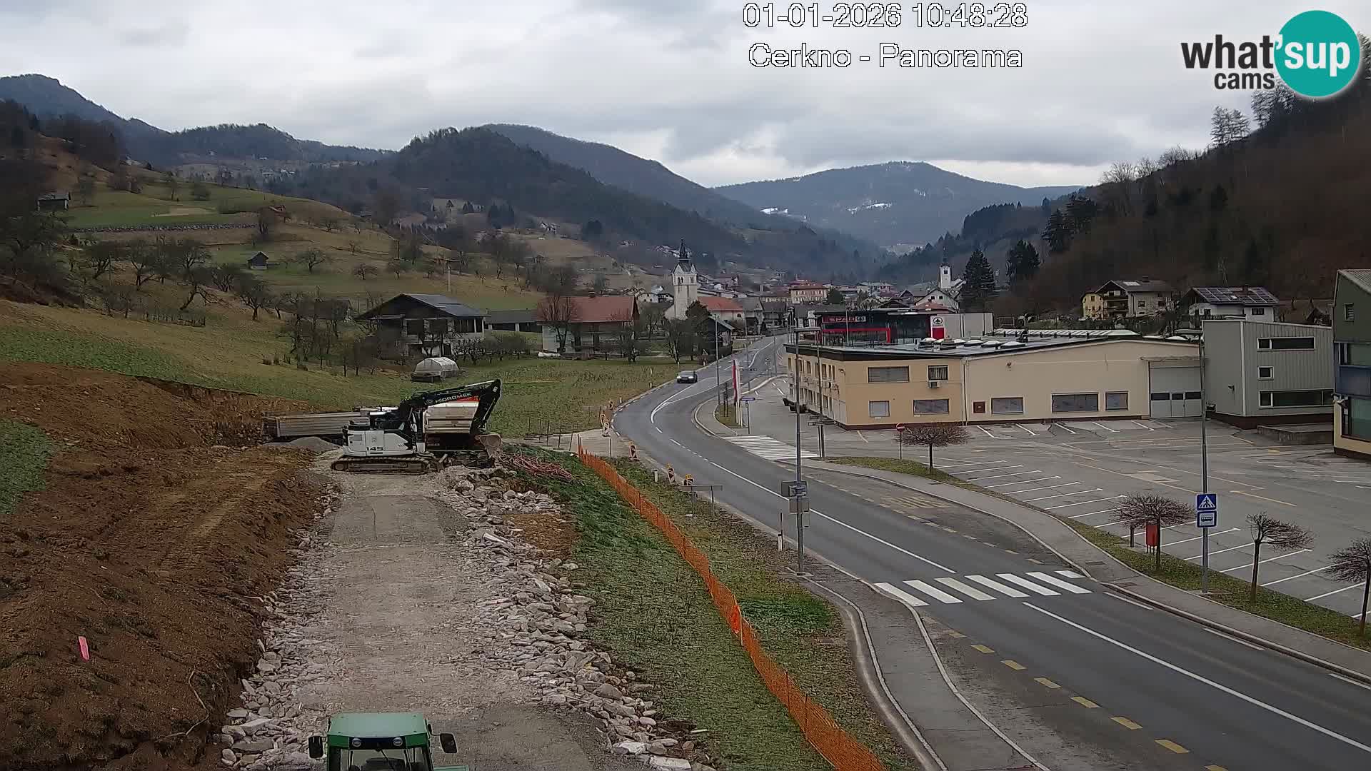 Webcam en direct – Entrée de la ville de Cerkno