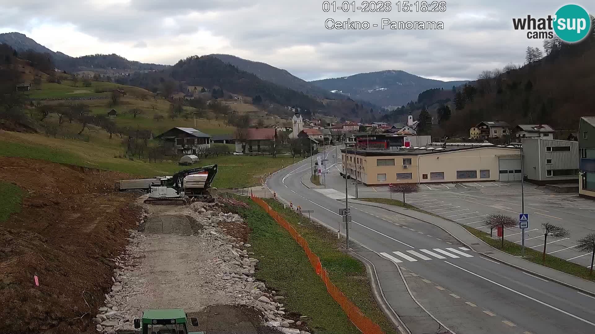 Cerkno city entrance Live Webcam