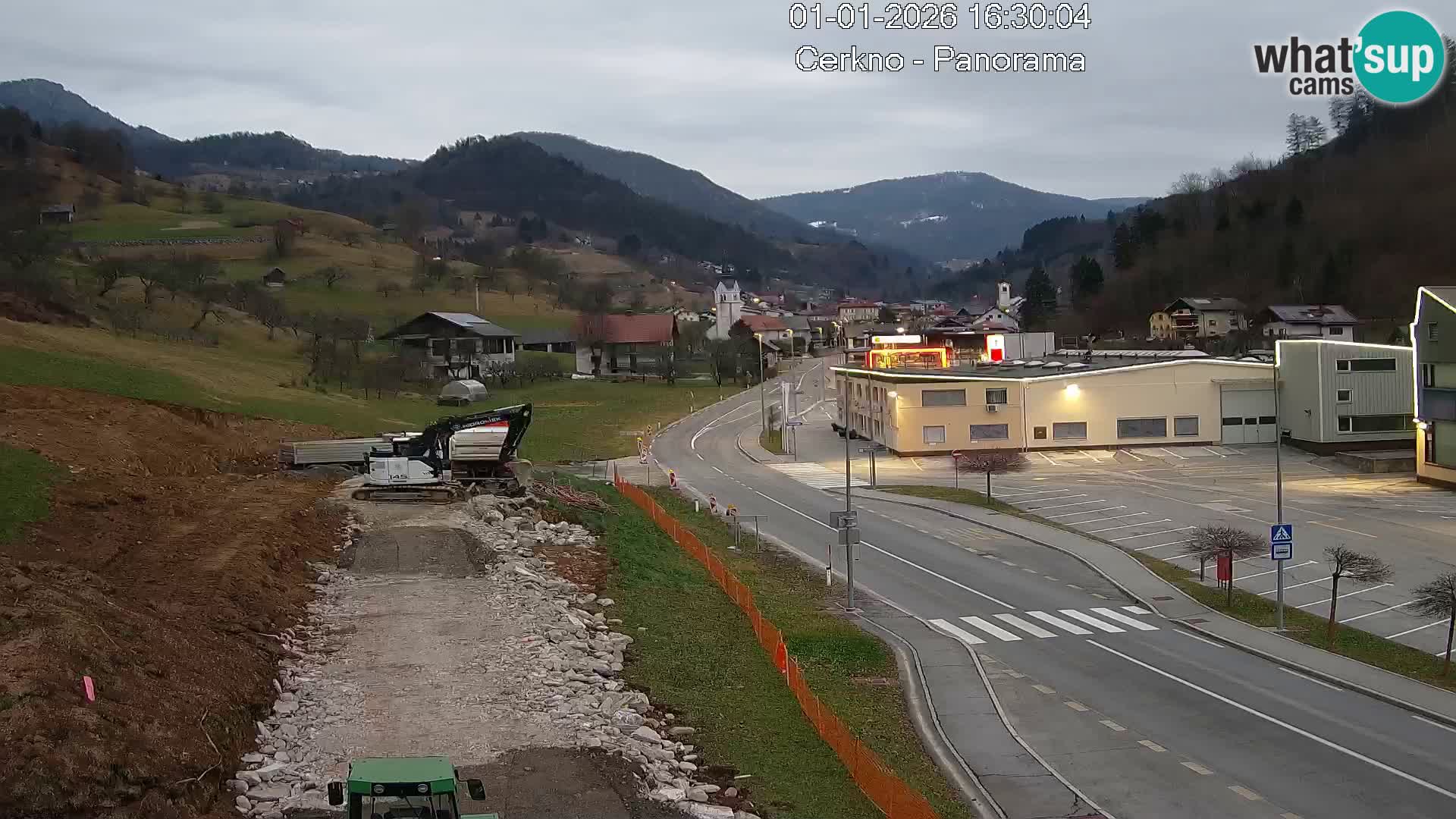 Cerkno city entrance Live Webcam