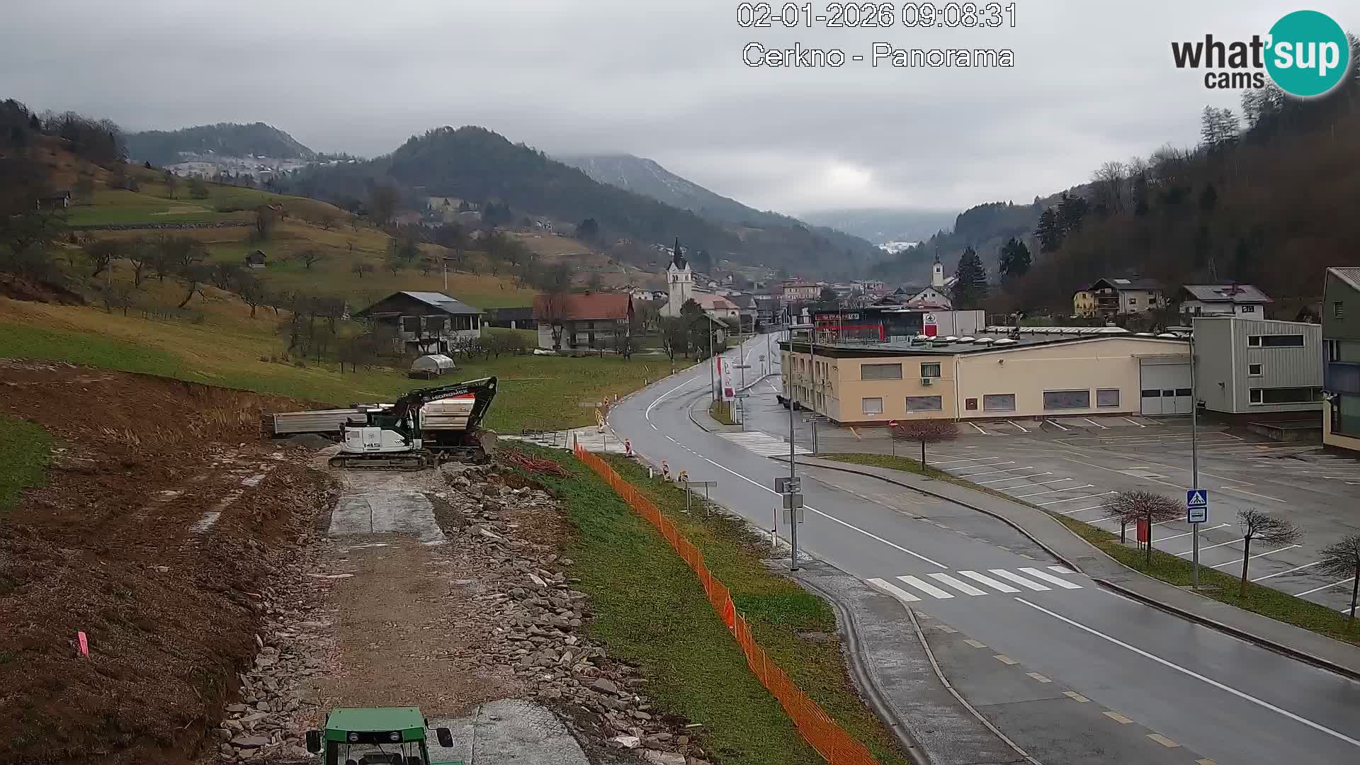 Cerkno city entrance Live Webcam