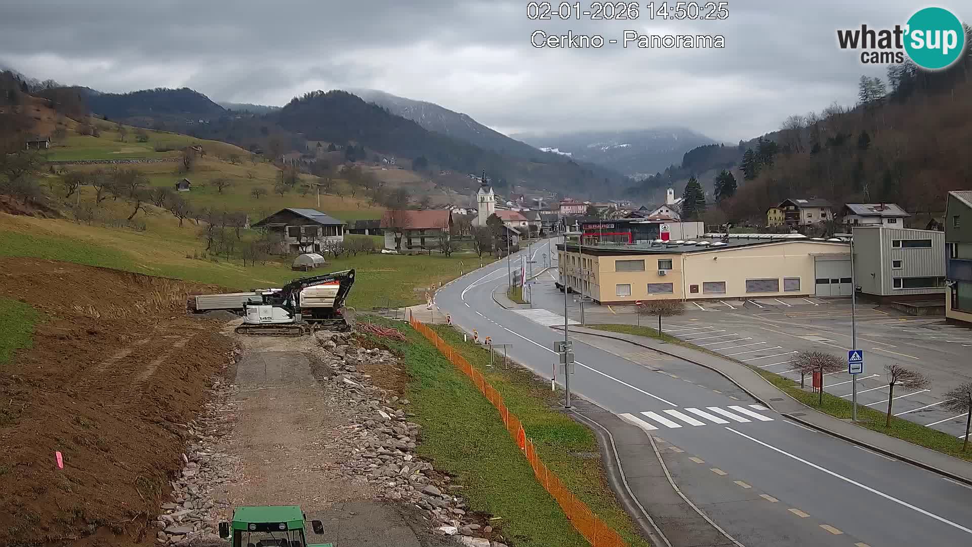 Cerkno entrada a la ciudad Webcam en vivo