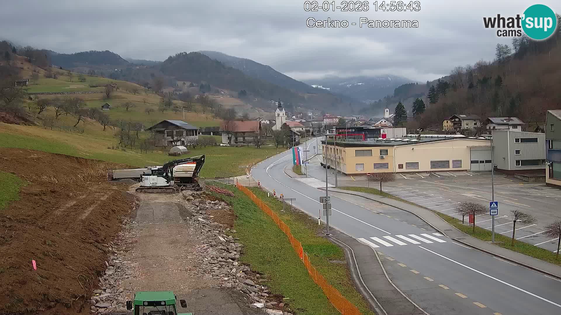 Cerkno city entrance Live Webcam