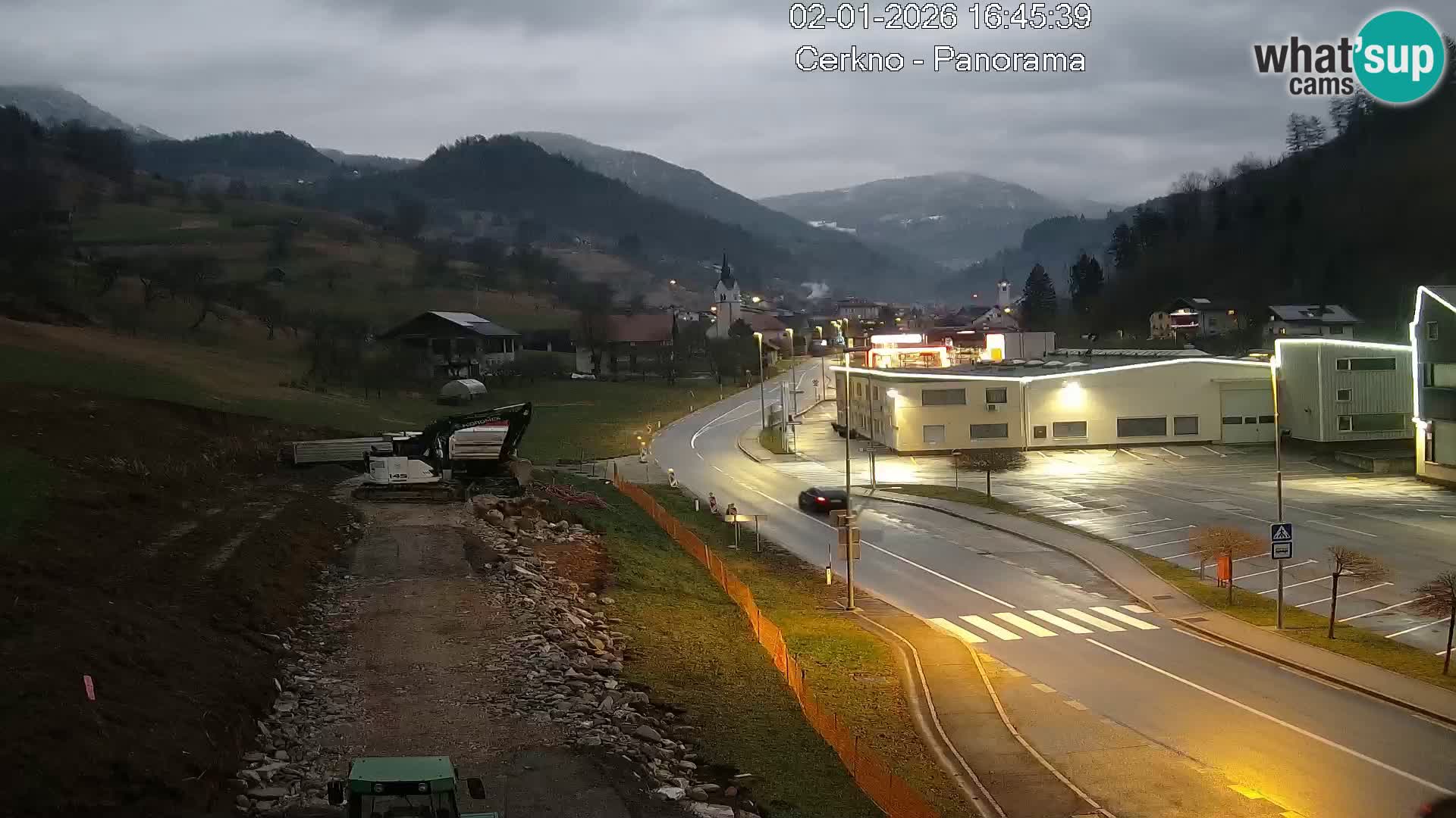 Webcam en direct – Entrée de la ville de Cerkno