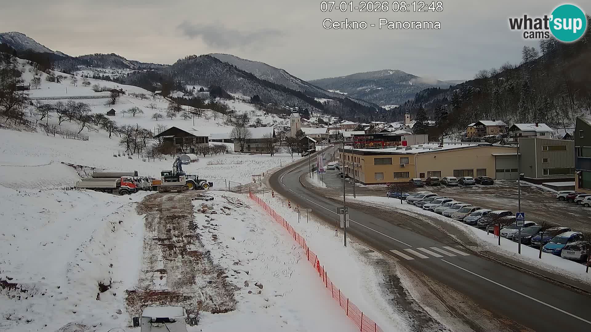 Cerkno city entrance Live Webcam