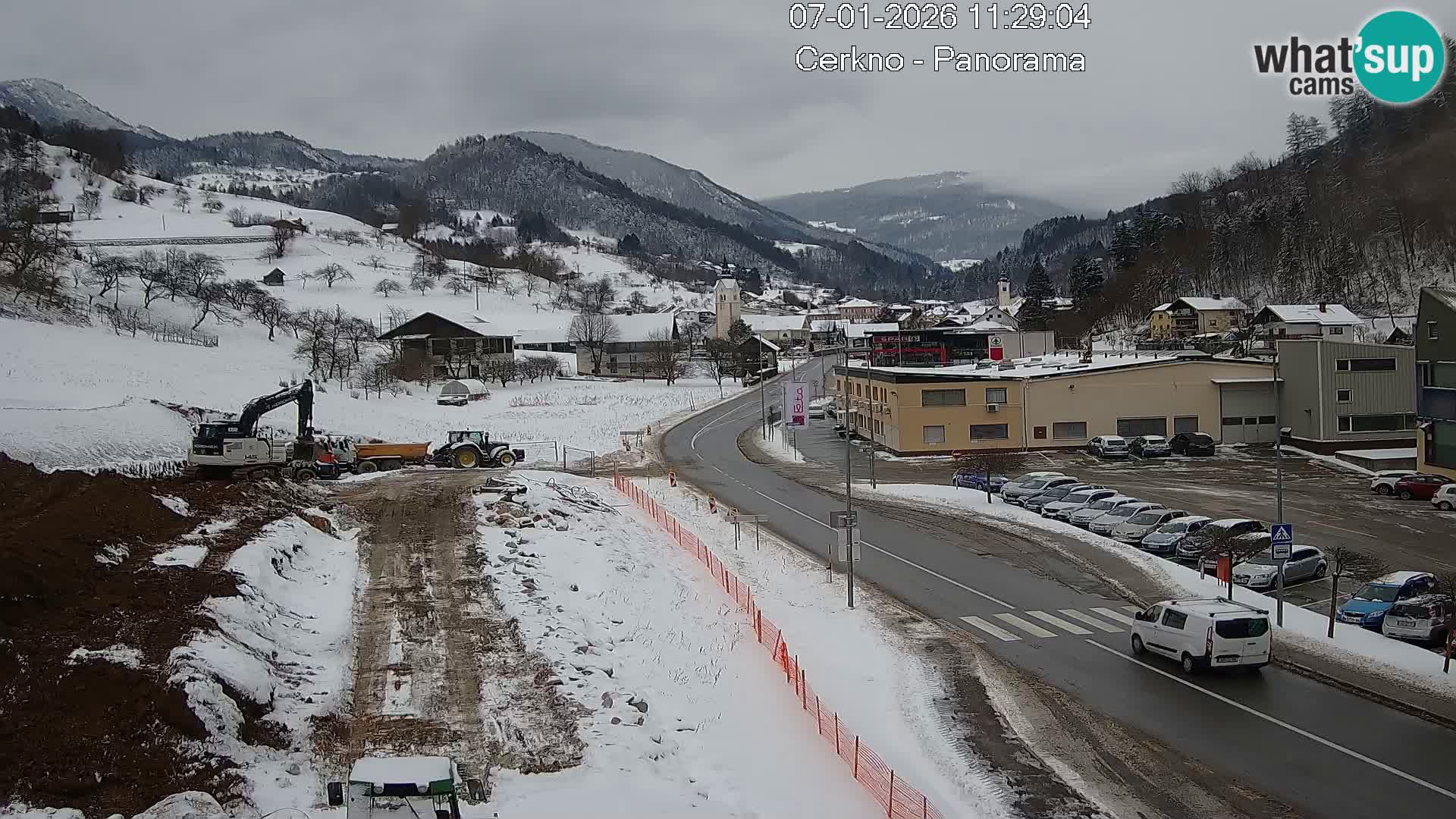 Cerkno city entrance Live Webcam