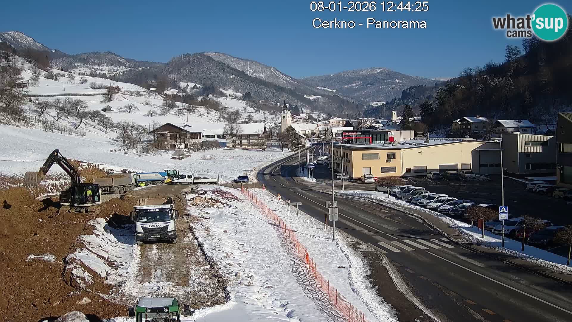 Cerkno city entrance Live Webcam