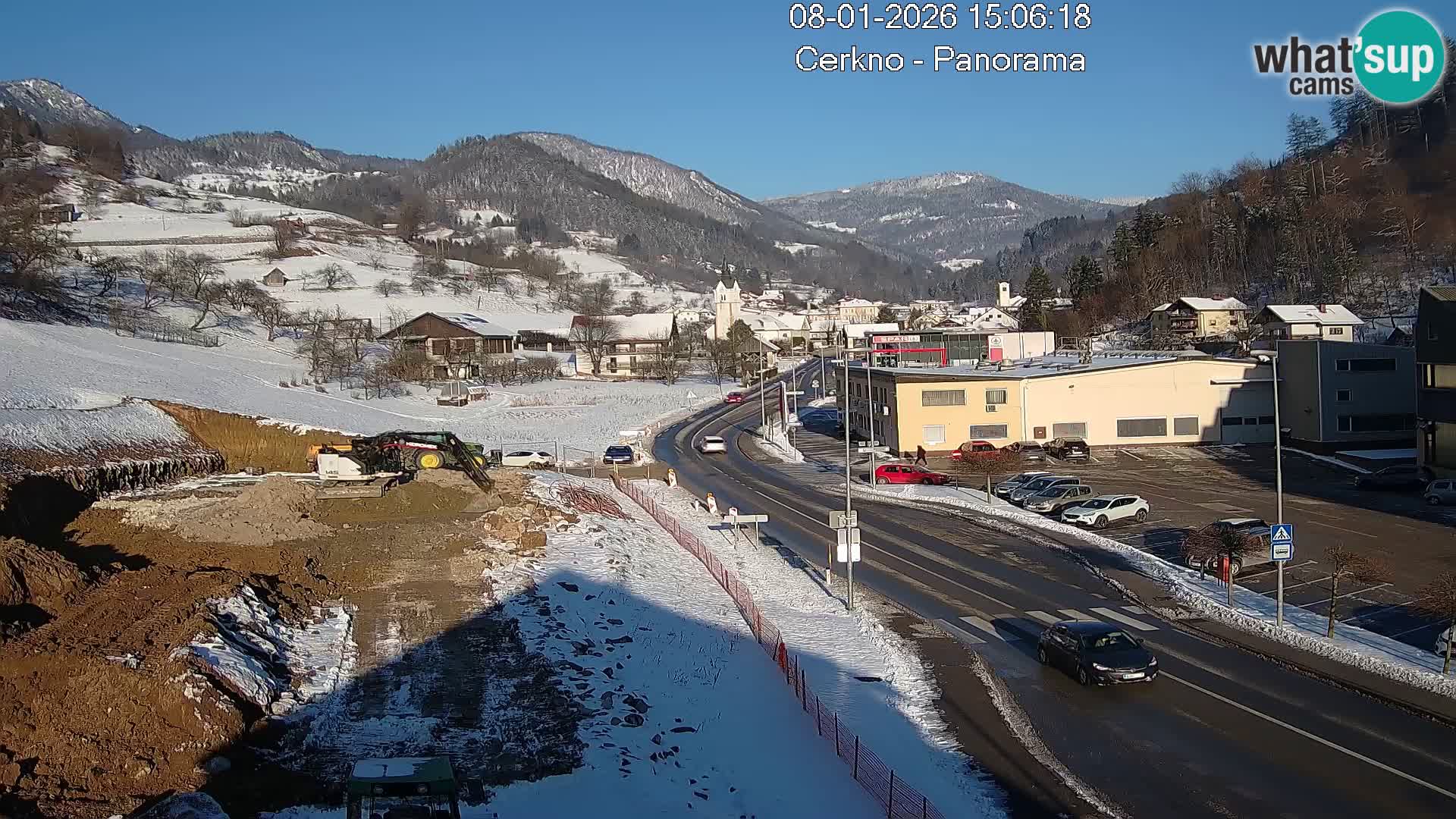 Cerkno city entrance Live Webcam
