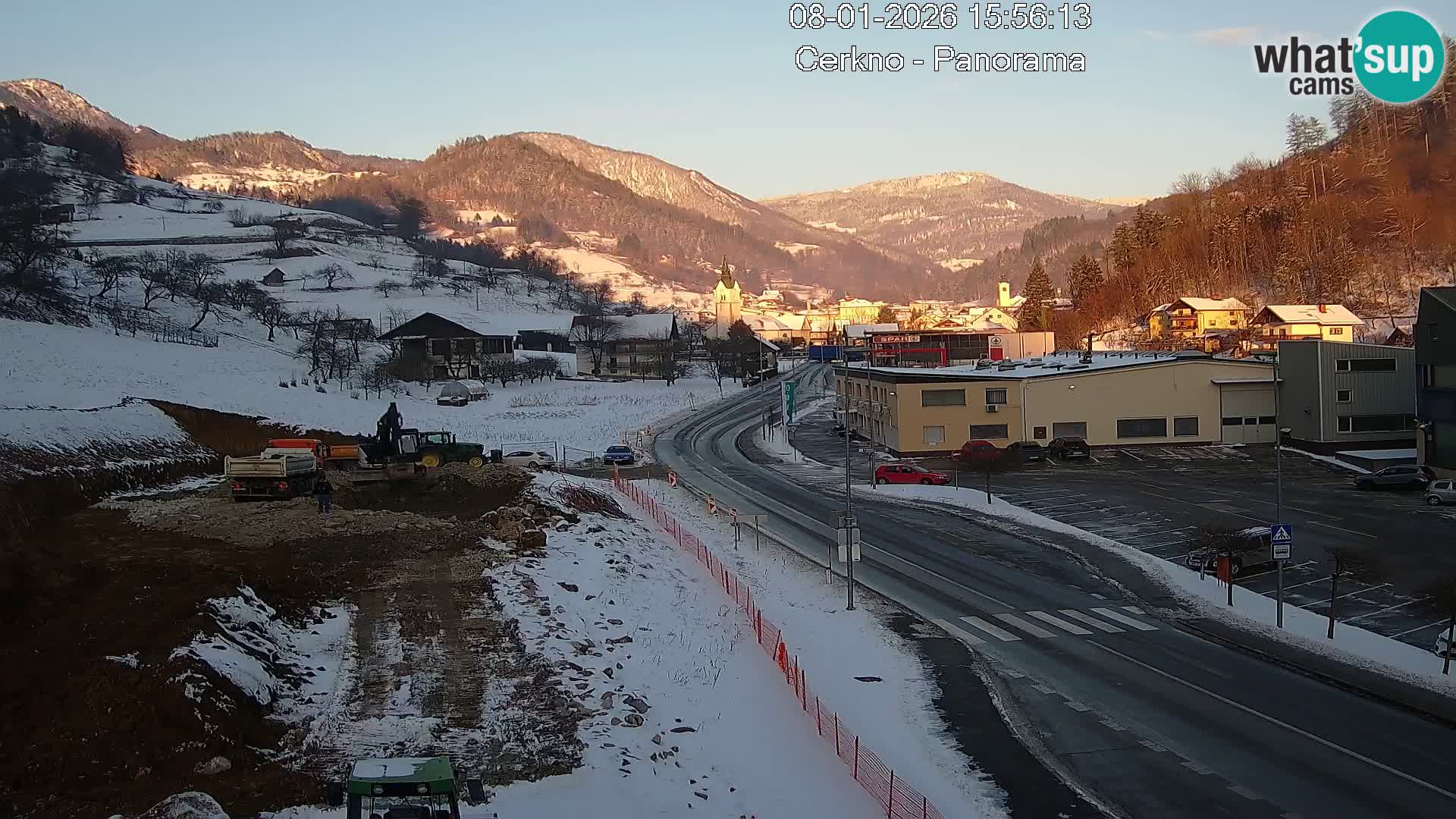 Cerkno entrada a la ciudad Webcam en vivo