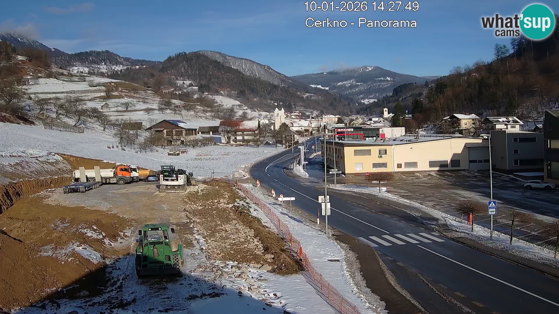 Cerkno city entrance Live Webcam
