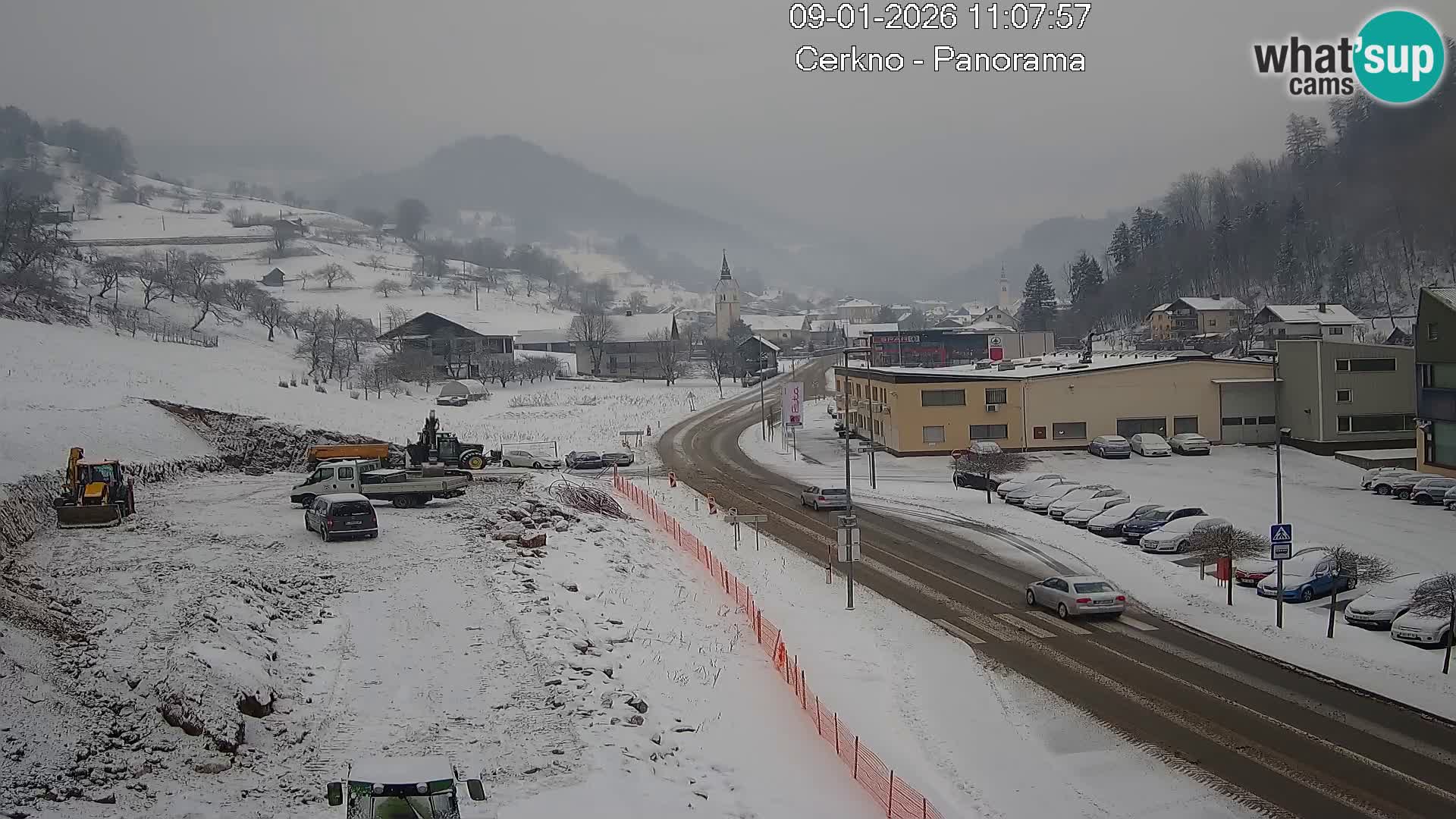 Cerkno city entrance Live Webcam