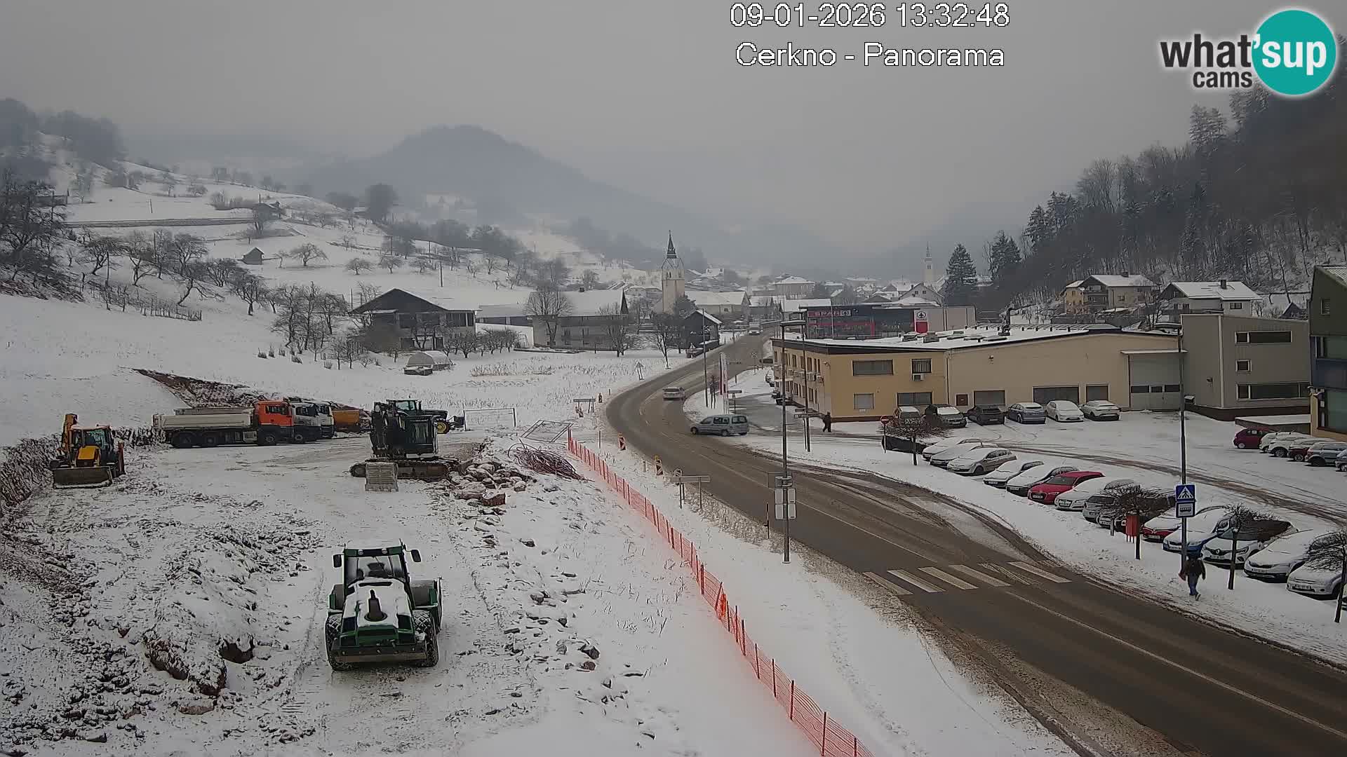 Cerkno entrada a la ciudad Webcam en vivo