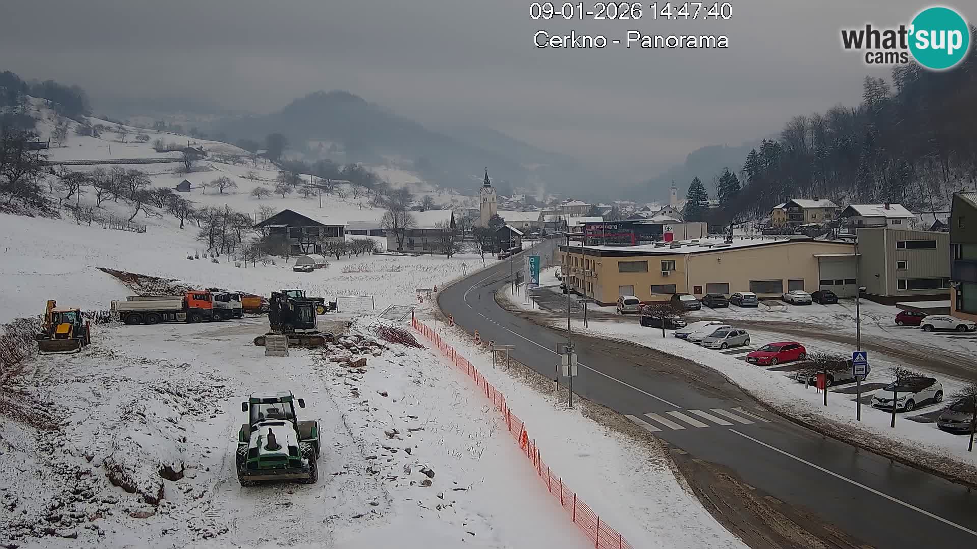 Cerkno city entrance Live Webcam