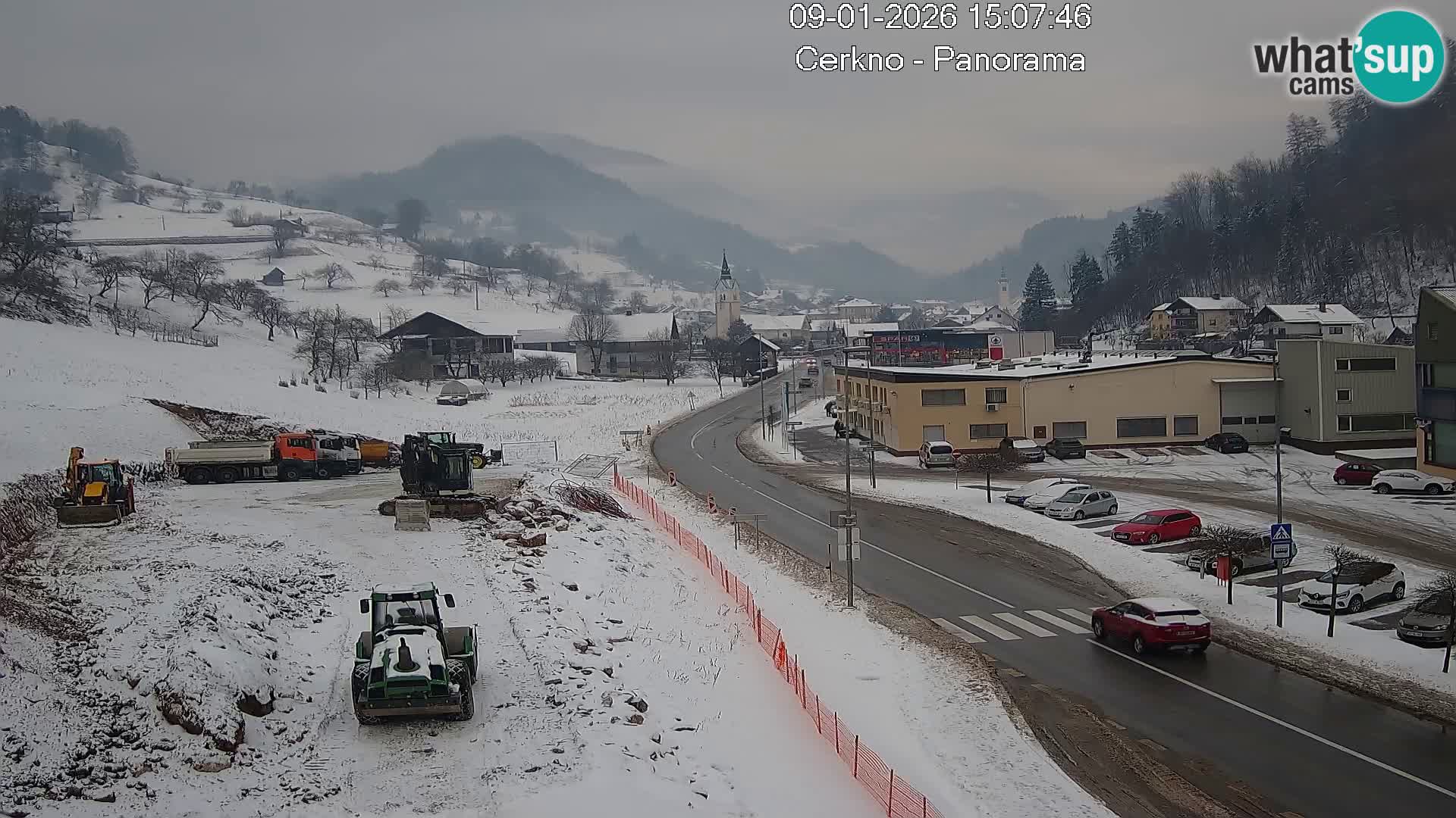 Cerkno entrada a la ciudad Webcam en vivo