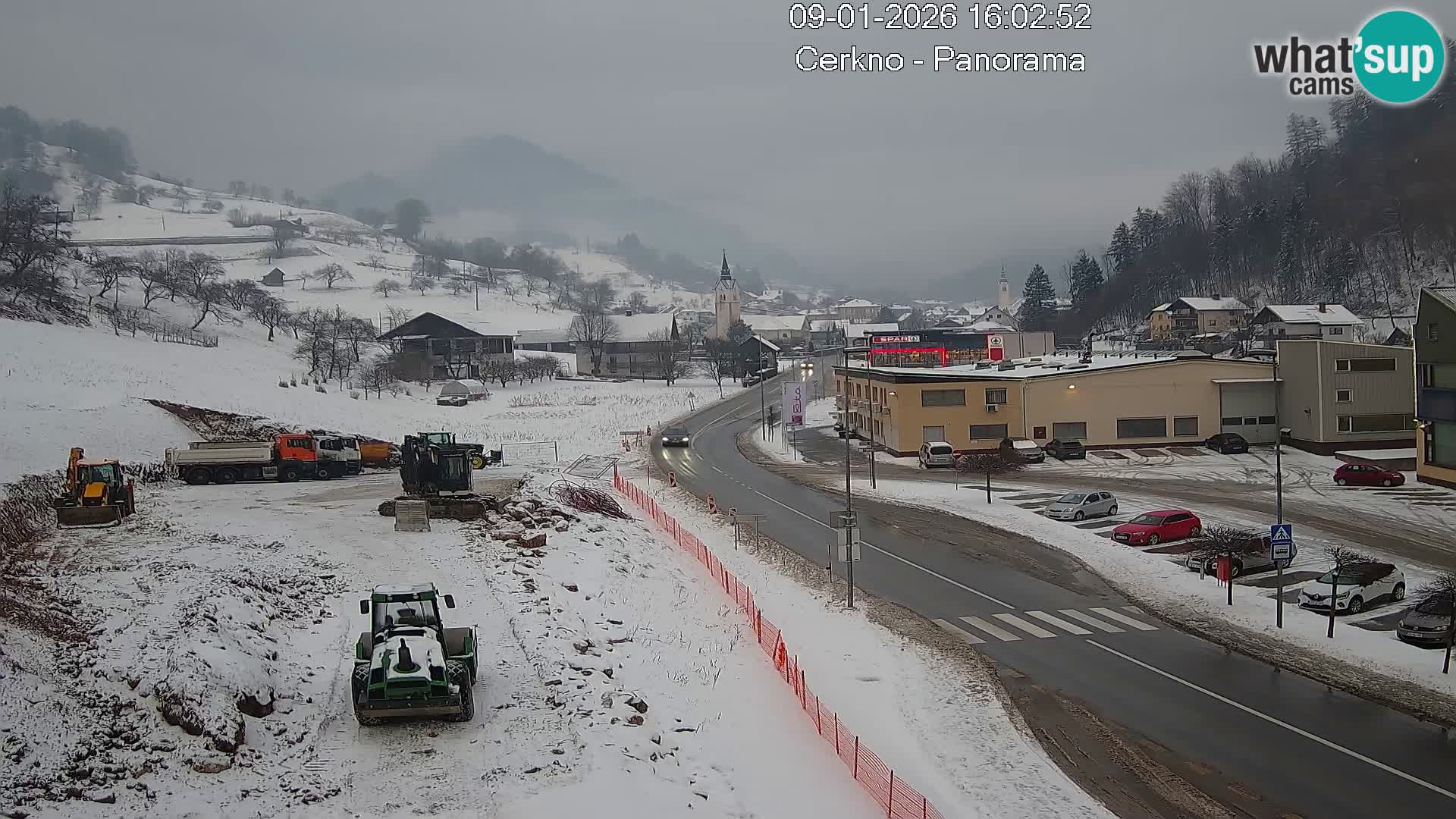 Webcam en direct – Entrée de la ville de Cerkno