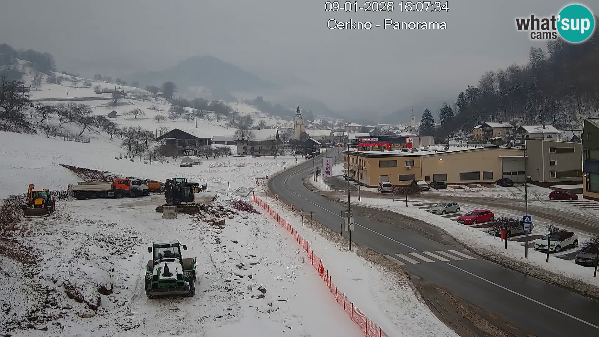 Cerkno entrada a la ciudad Webcam en vivo