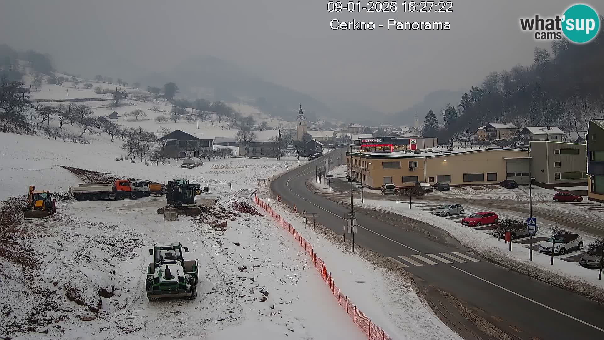 Cerkno entrada a la ciudad Webcam en vivo