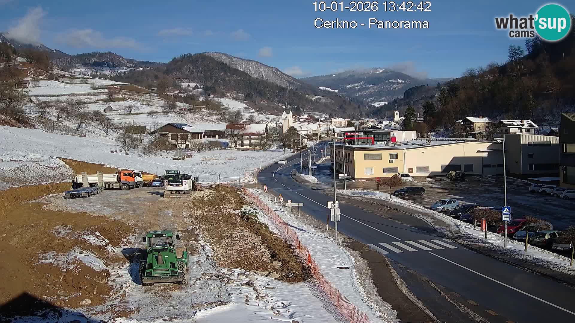 Cerkno city entrance Live Webcam