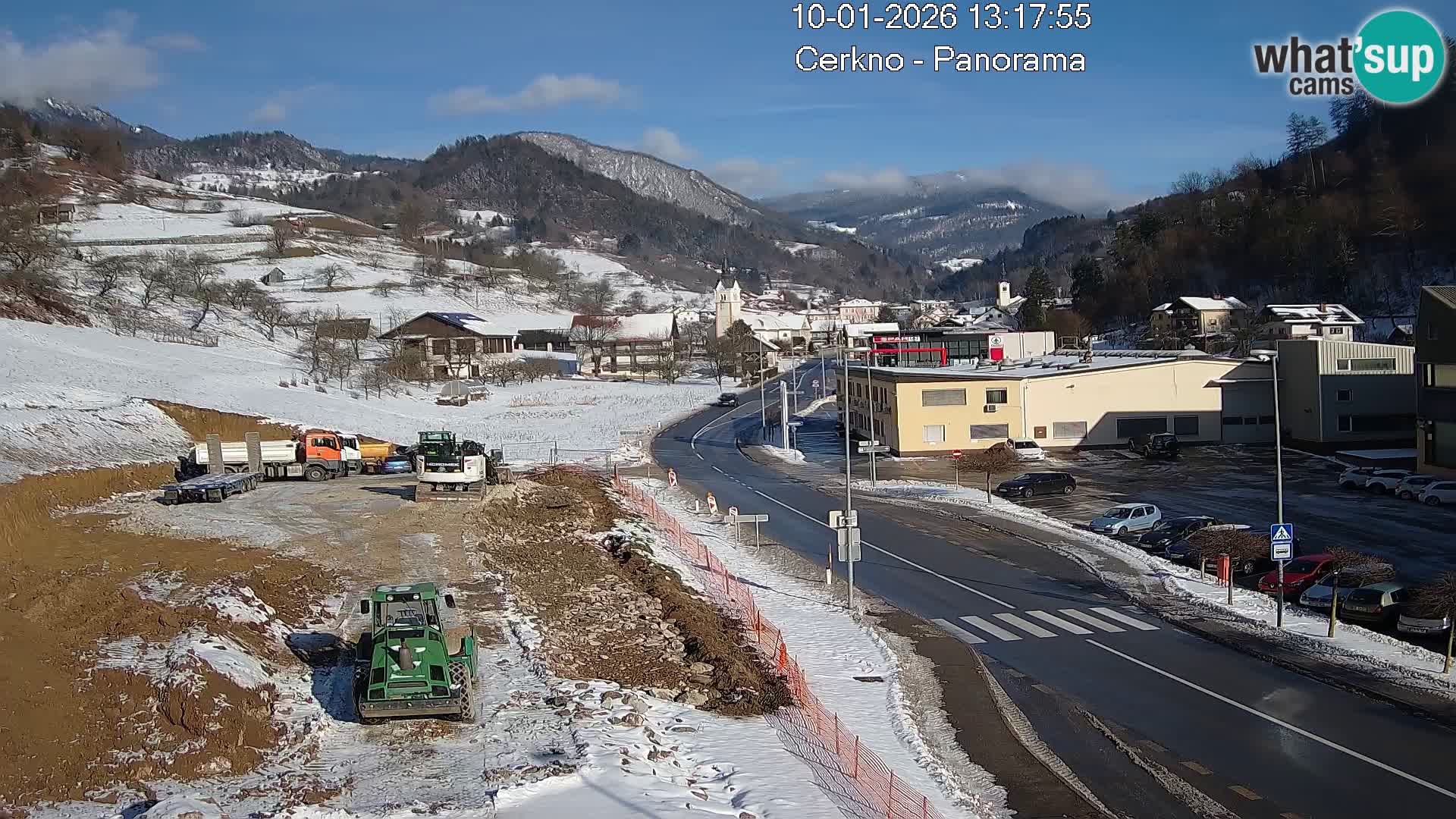 Cerkno city entrance Live Webcam