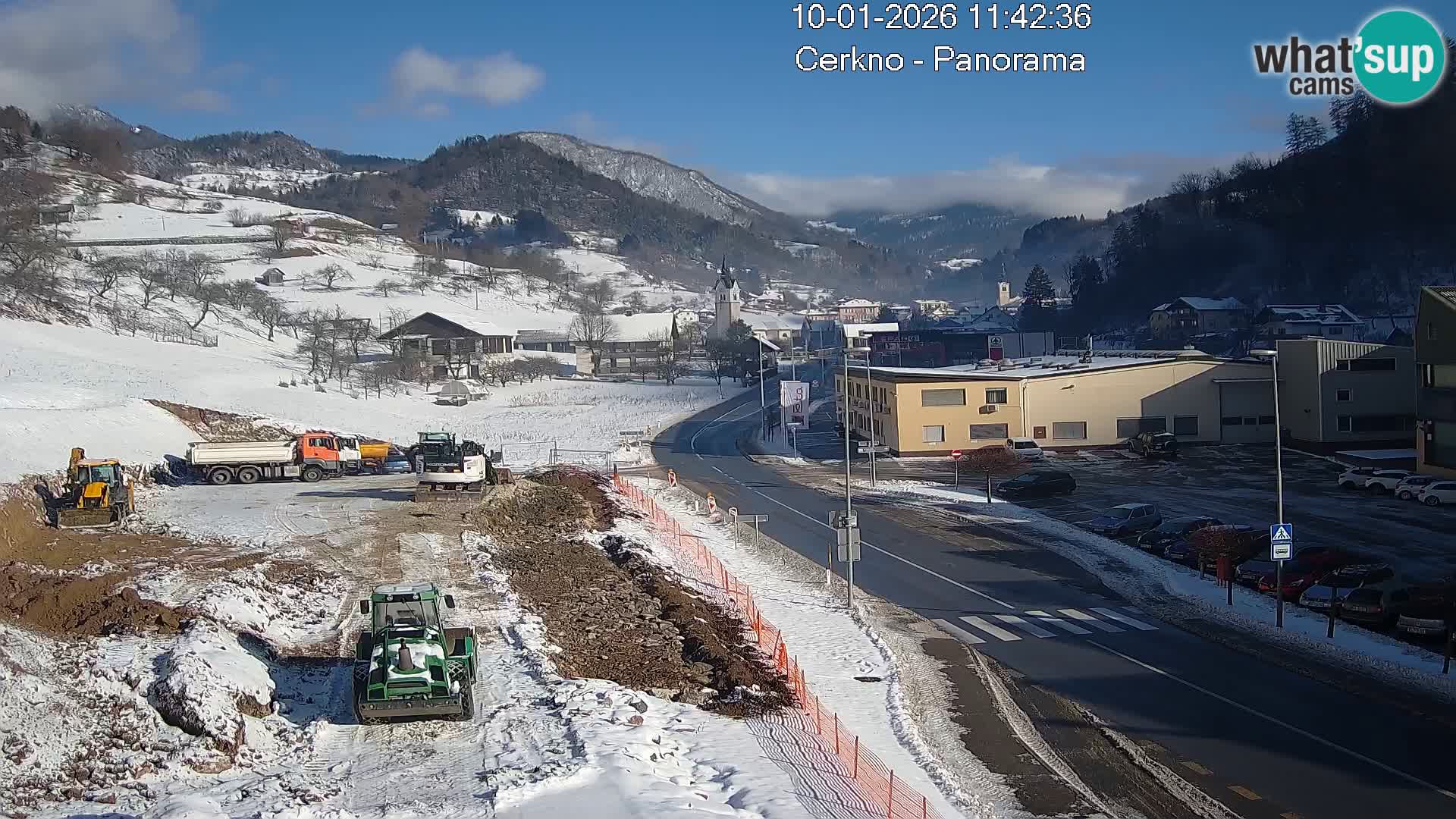 Cerkno city entrance Live Webcam