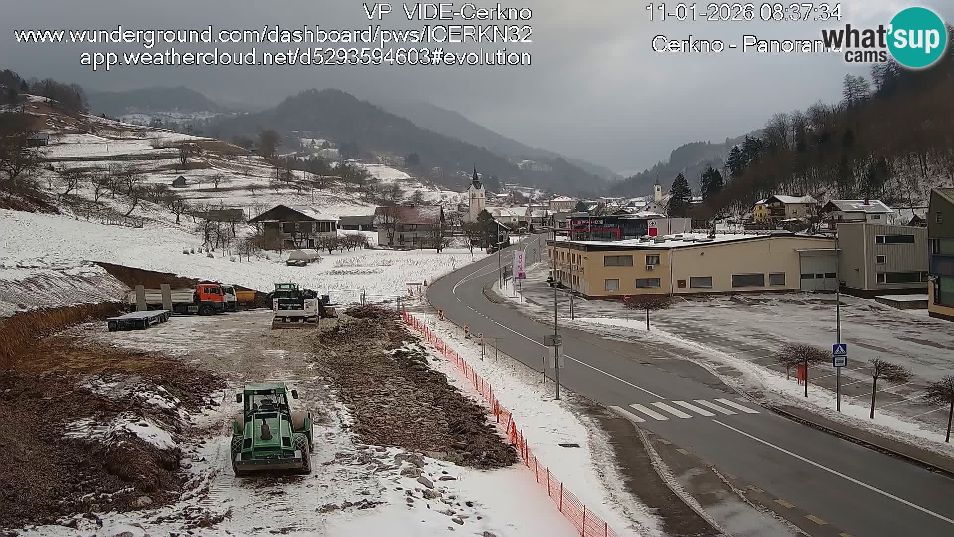 Cerkno city entrance Live Webcam