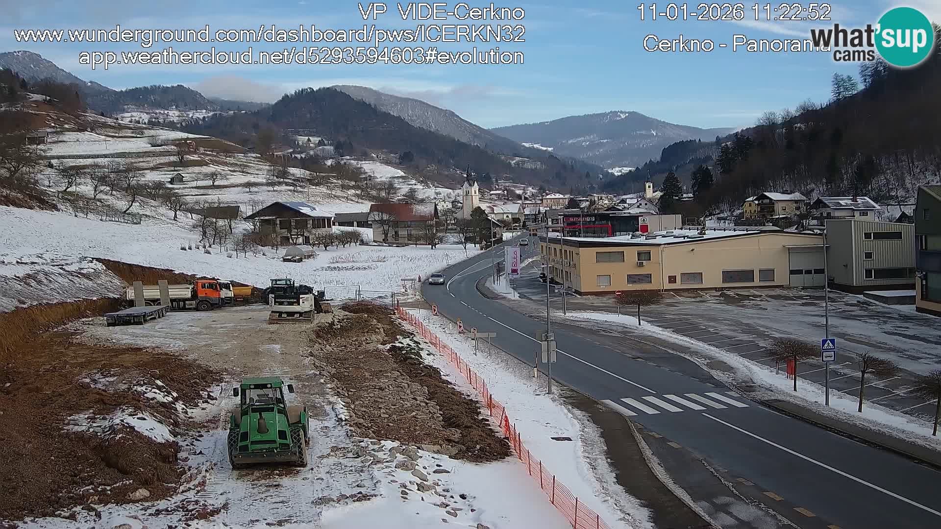 Cerkno entrada a la ciudad Webcam en vivo
