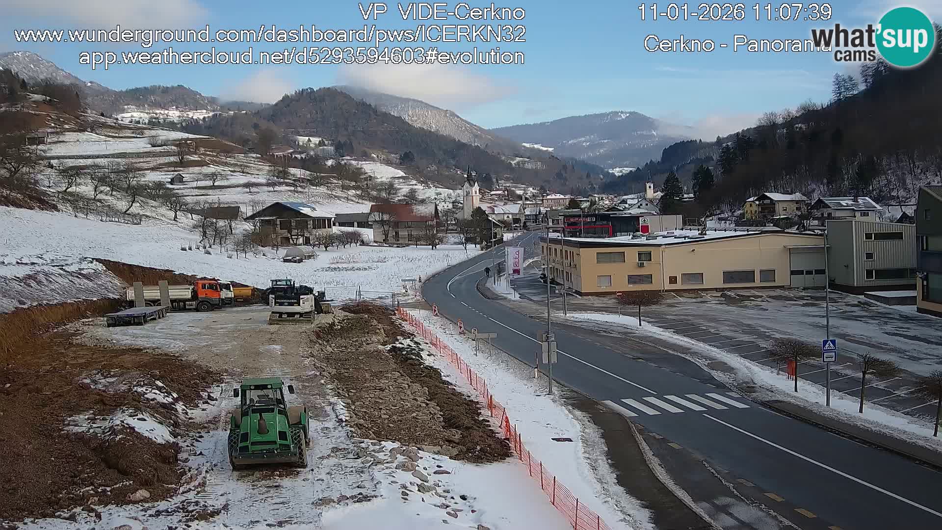 Cerkno city entrance Live Webcam