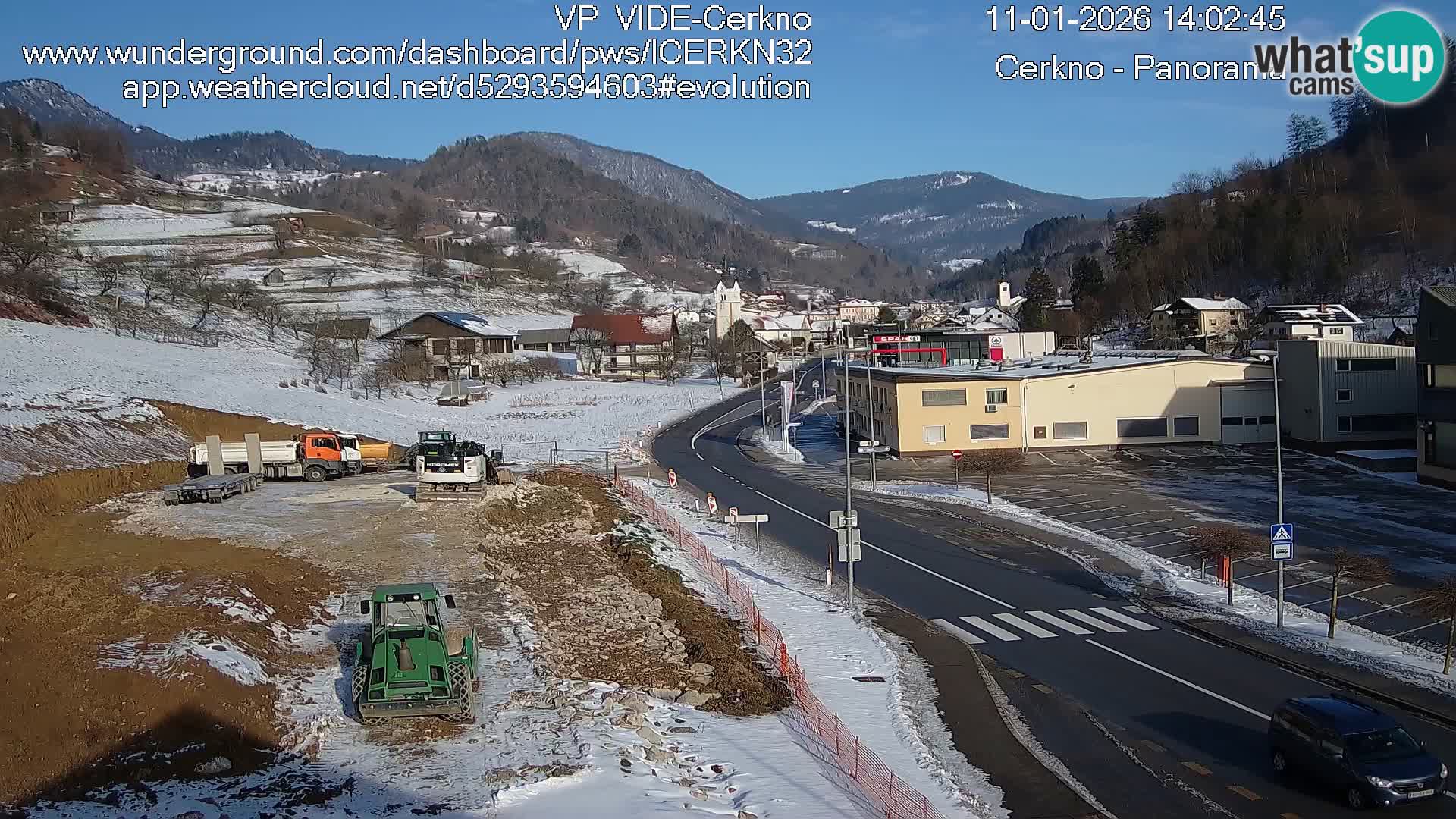Cerkno city entrance Live Webcam