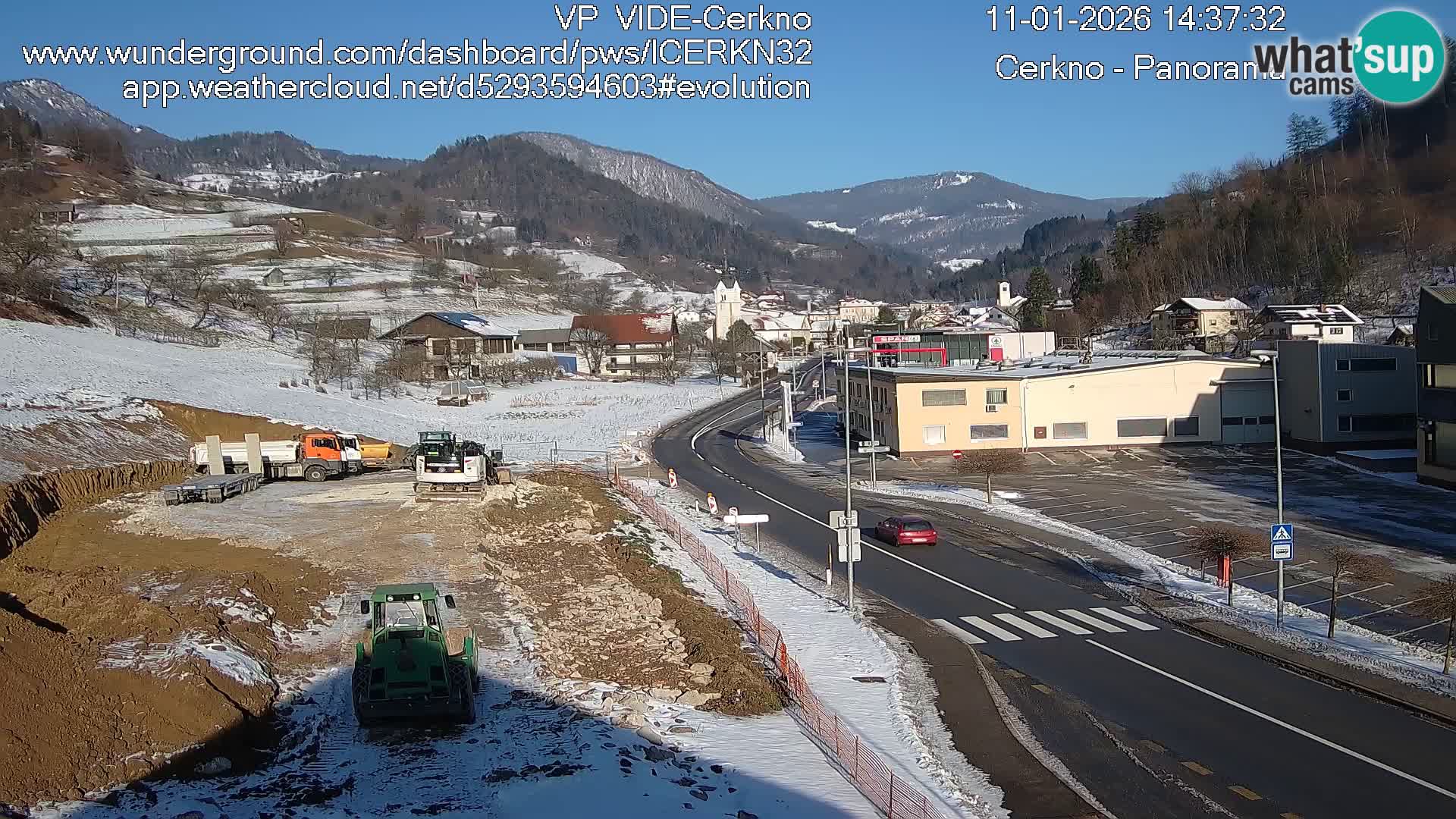 Cerkno entrada a la ciudad Webcam en vivo